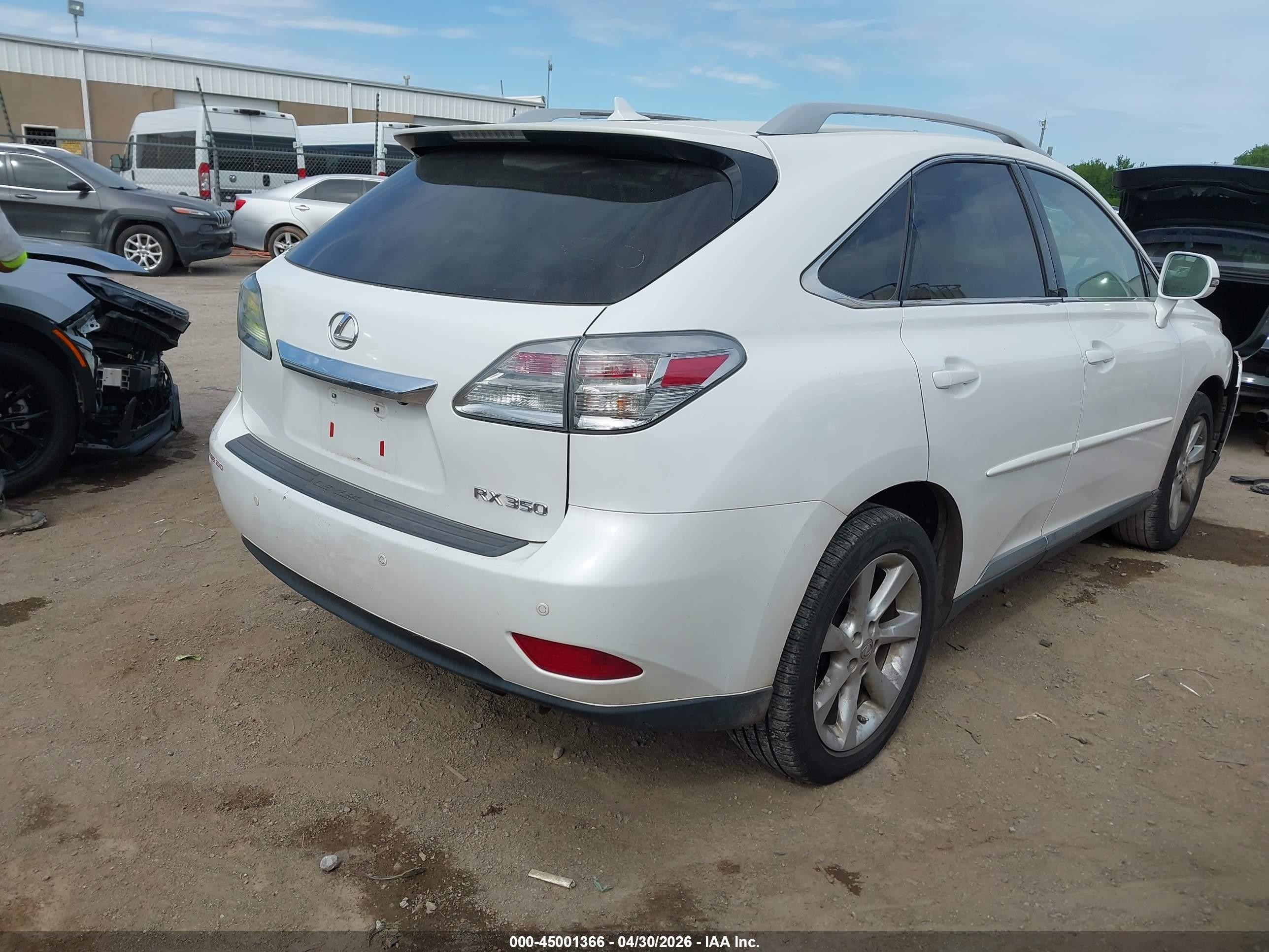 2011 Lexus Rx 350   White vin: 2T2ZK1BA5BC063130