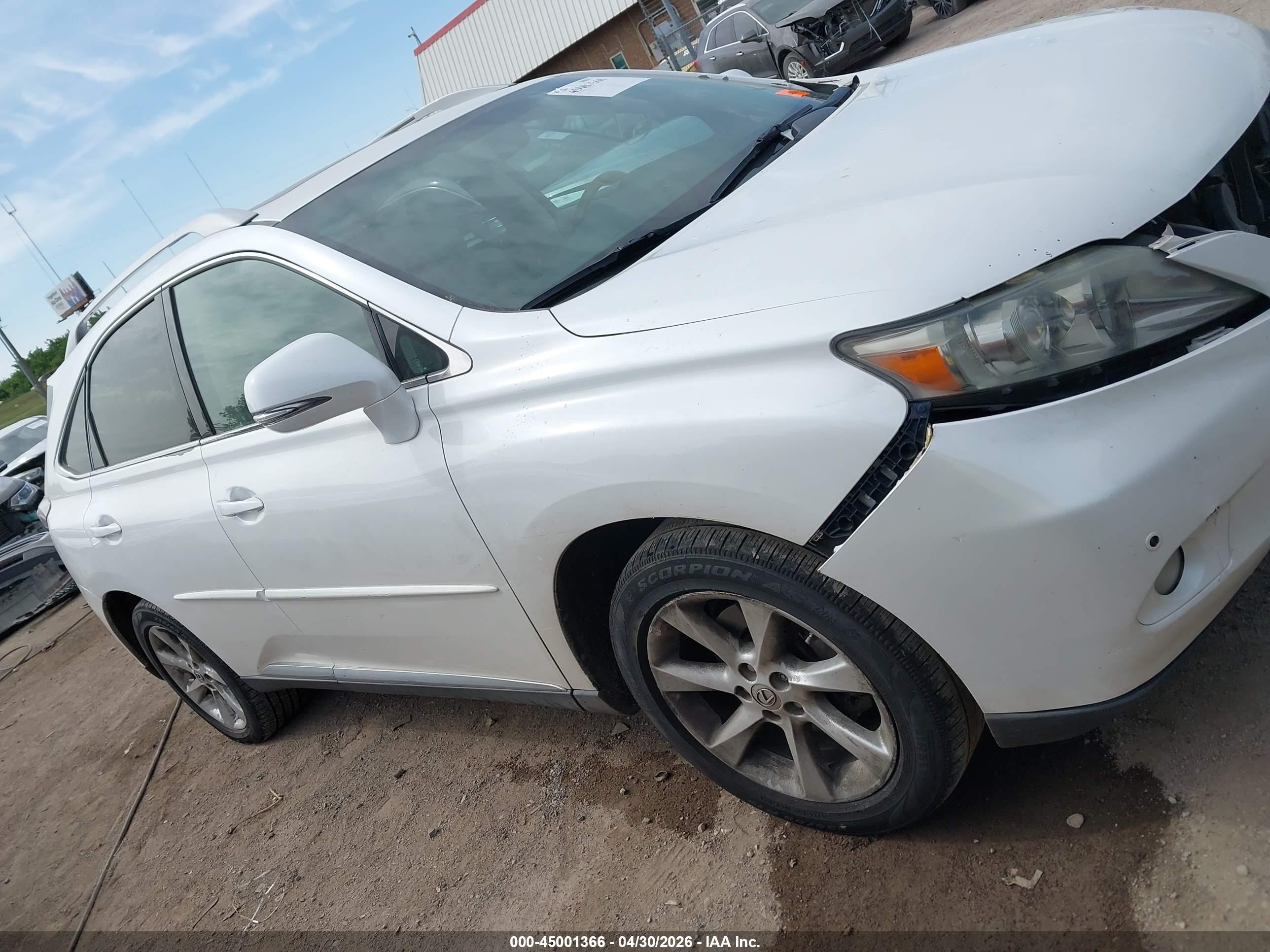2011 Lexus Rx 350   White vin: 2T2ZK1BA5BC063130