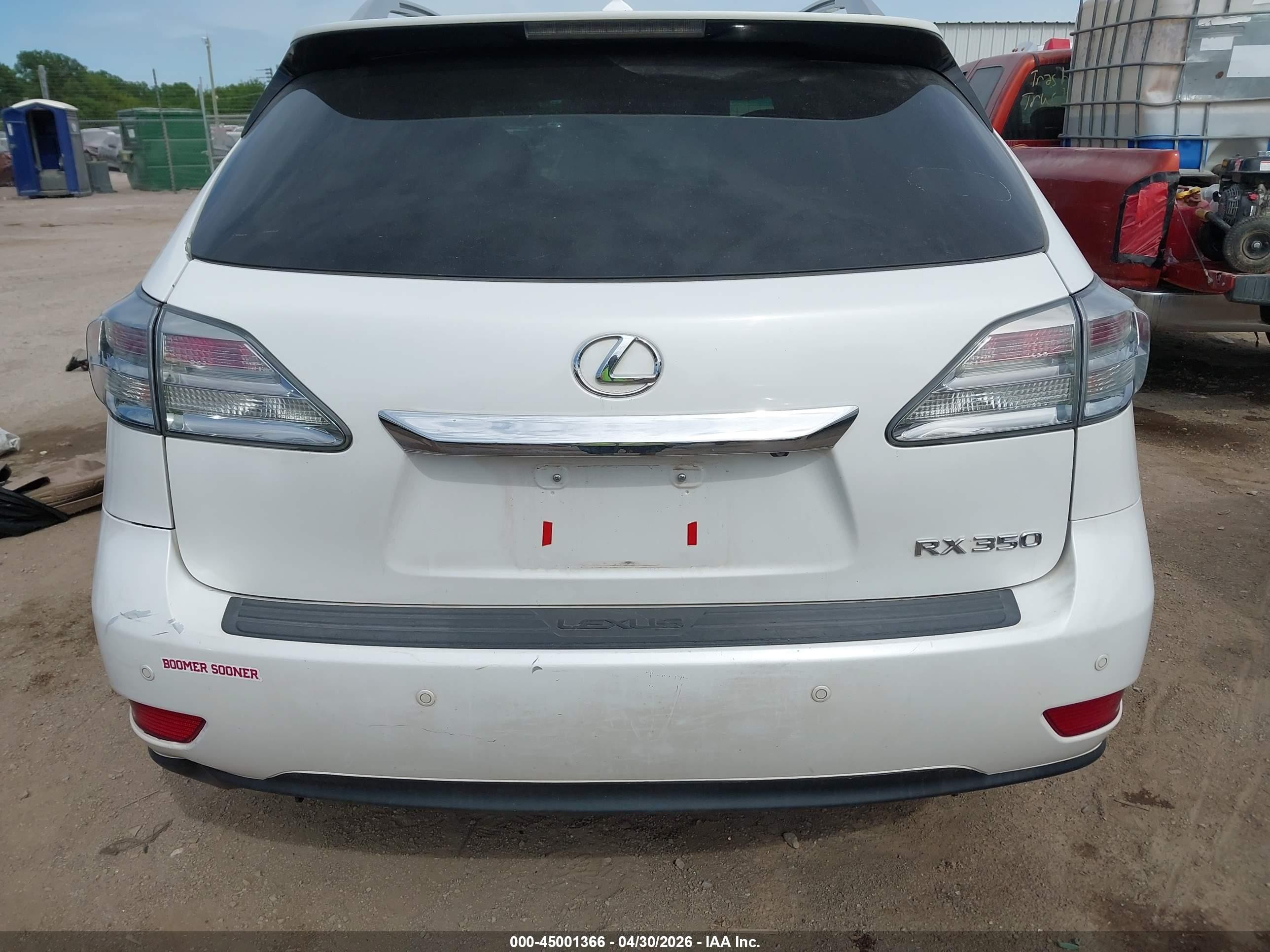 2011 Lexus Rx 350   White vin: 2T2ZK1BA5BC063130