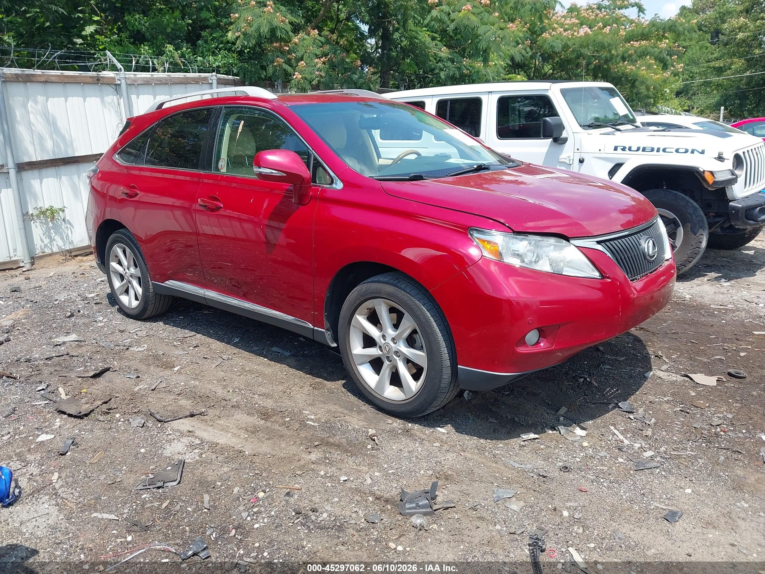 2012 Lexus Rx 350 Red vin: 2T2ZK1BA5CC082326
