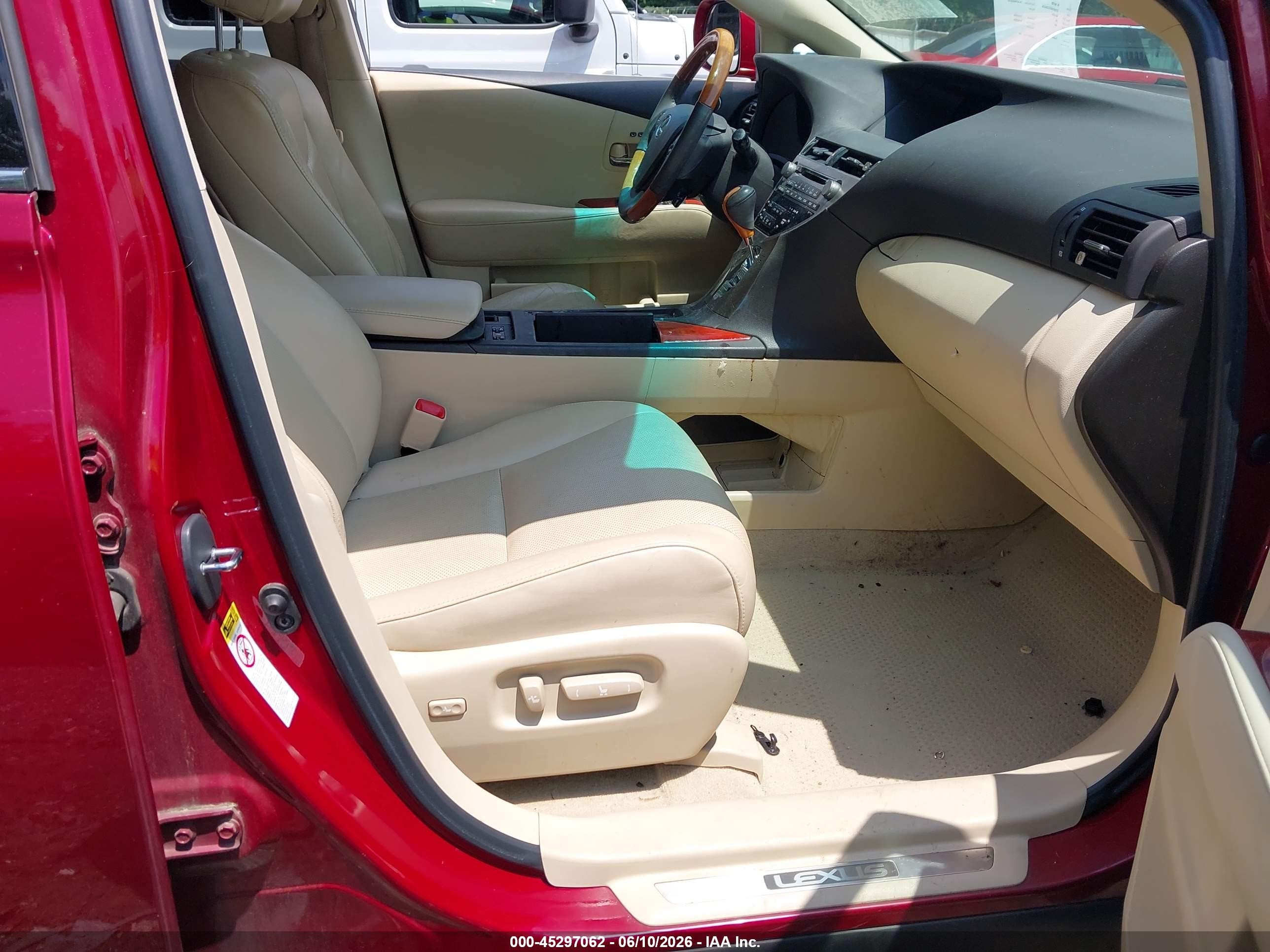 2012 Lexus Rx 350 Red vin: 2T2ZK1BA5CC082326