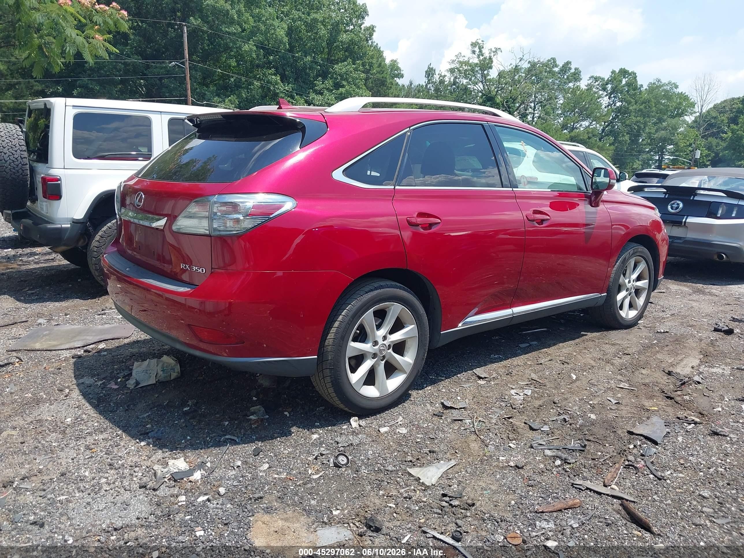 2012 Lexus Rx 350 Red vin: 2T2ZK1BA5CC082326