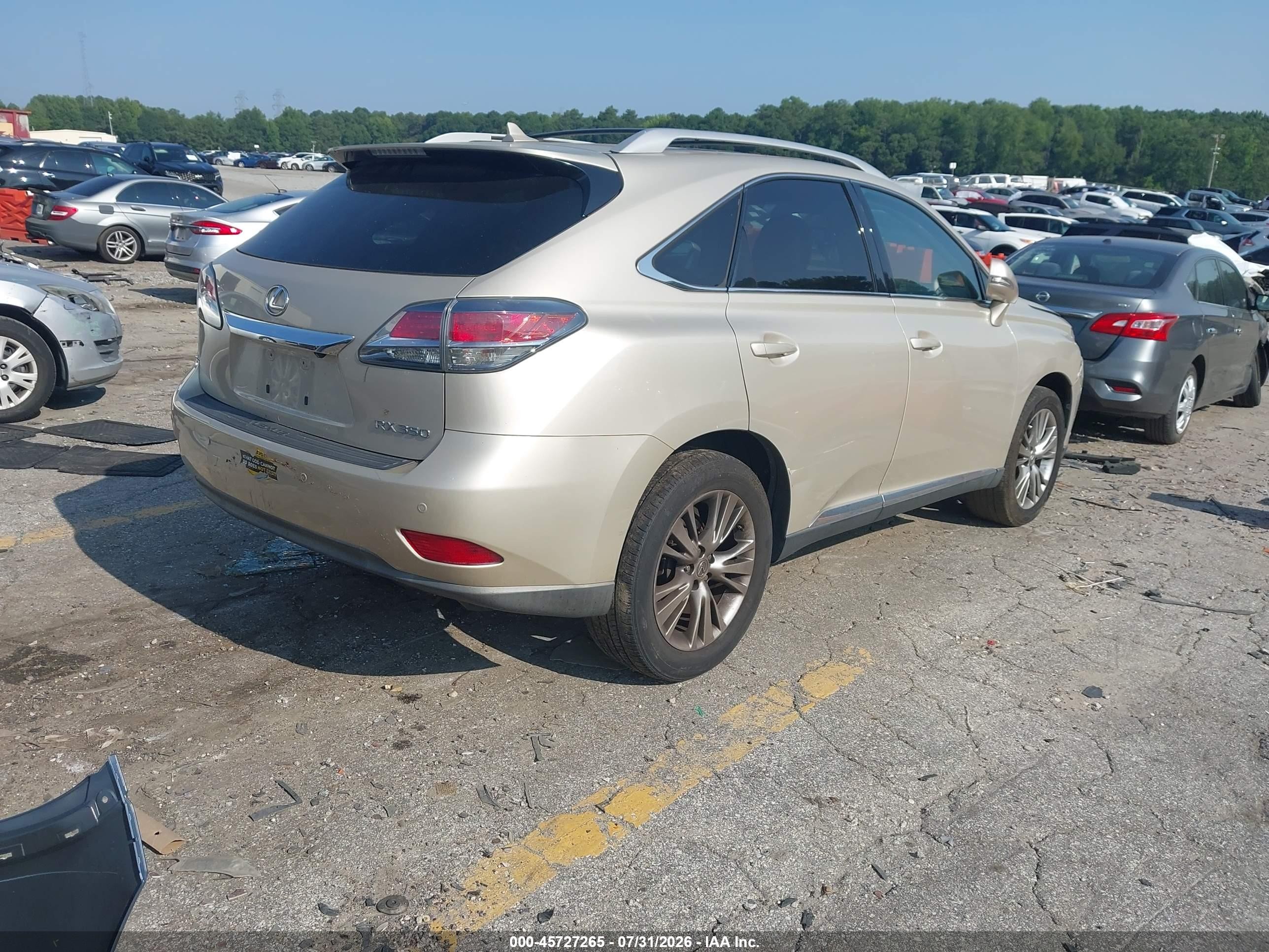 2013 Lexus Rx 350   Желто-коричневый vin: 2T2ZK1BA5DC095594