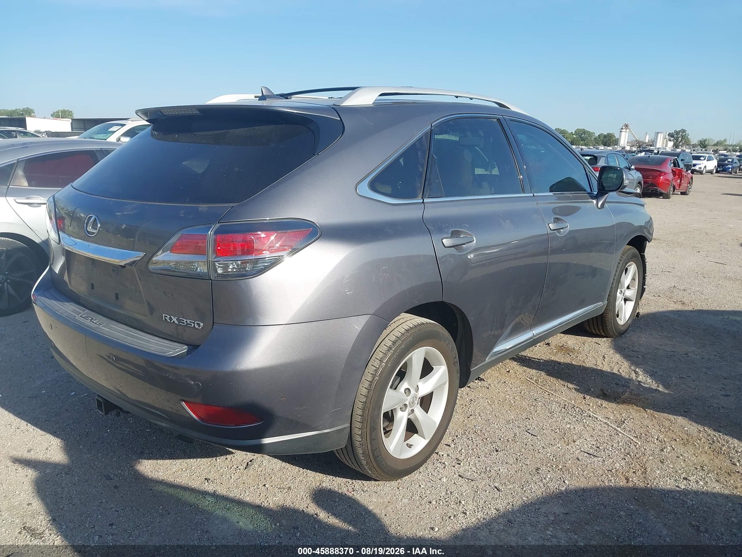 2013 Lexus Rx 350   Gray vin: 2T2ZK1BA5DC099094