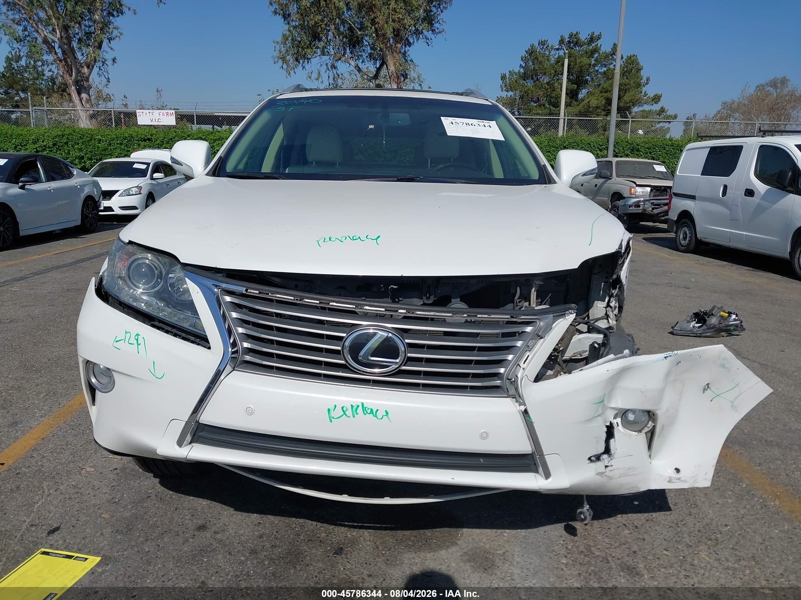 2013 Lexus Rx 350   White vin: 2T2ZK1BA5DC110983