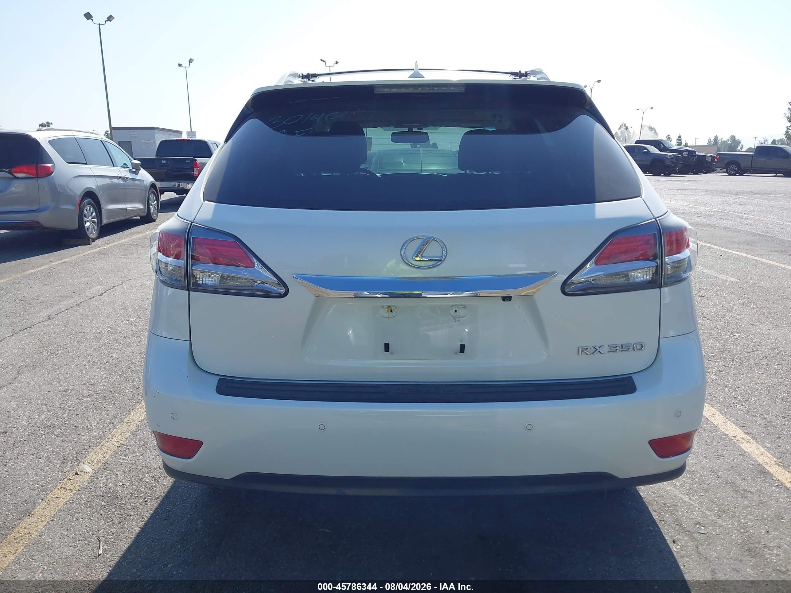 2013 Lexus Rx 350   White vin: 2T2ZK1BA5DC110983