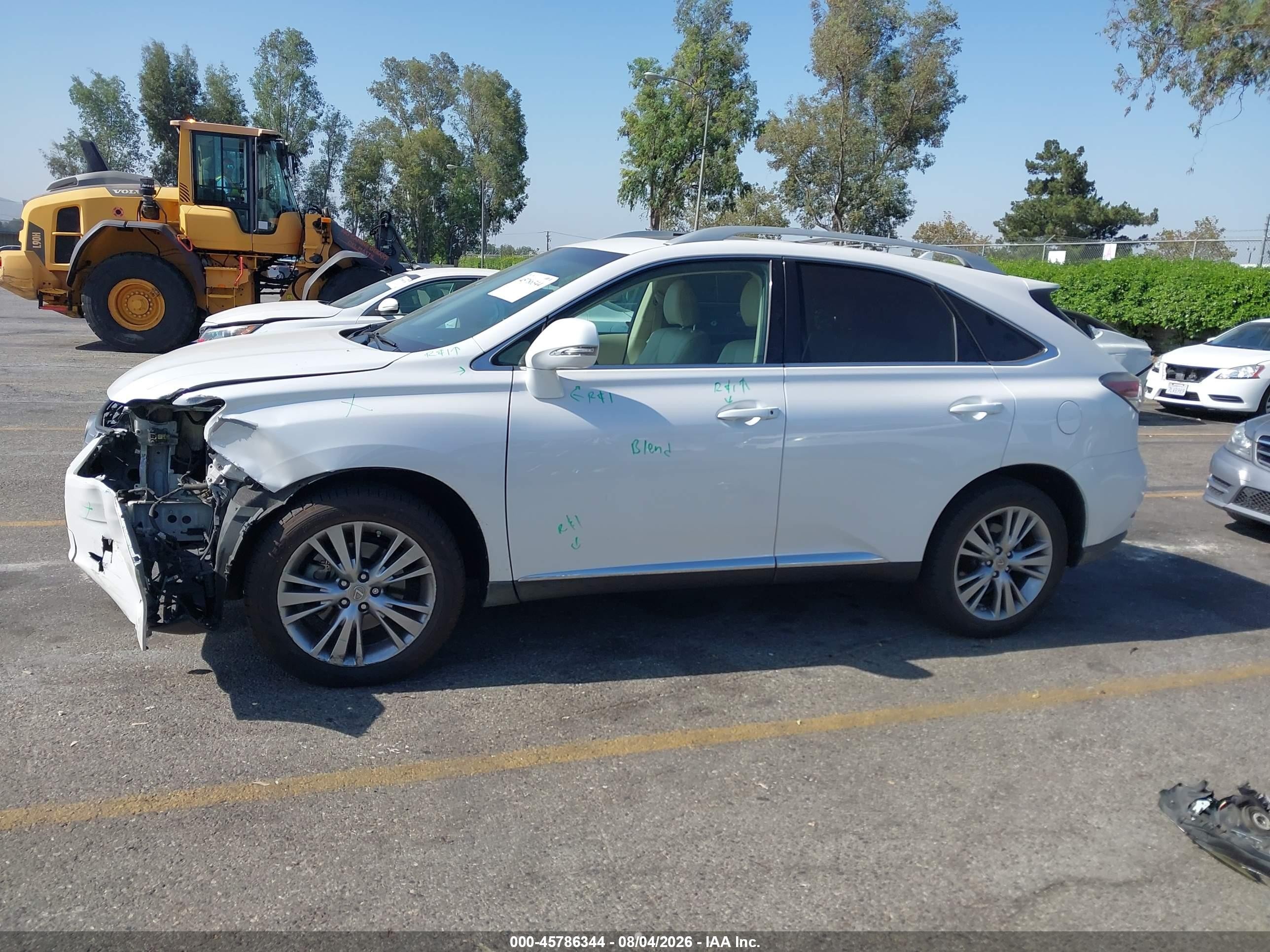 2013 Lexus Rx 350   White vin: 2T2ZK1BA5DC110983