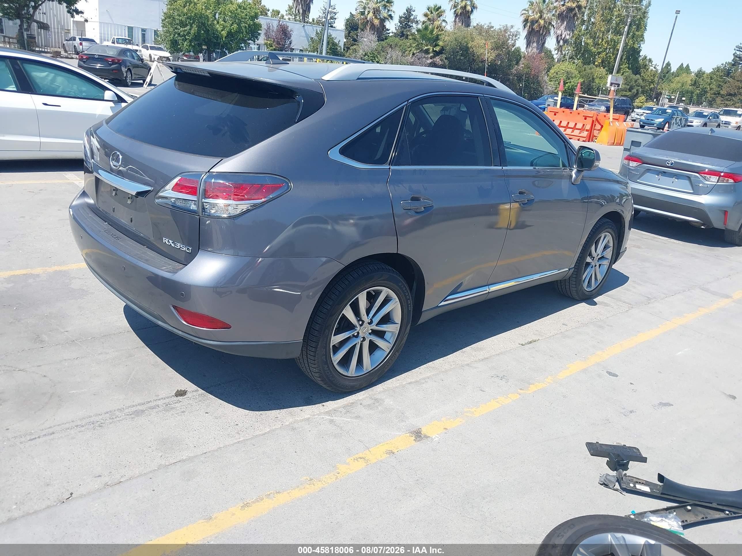 2013 Lexus Rx 350   Gray vin: 2T2ZK1BA5DC119831
