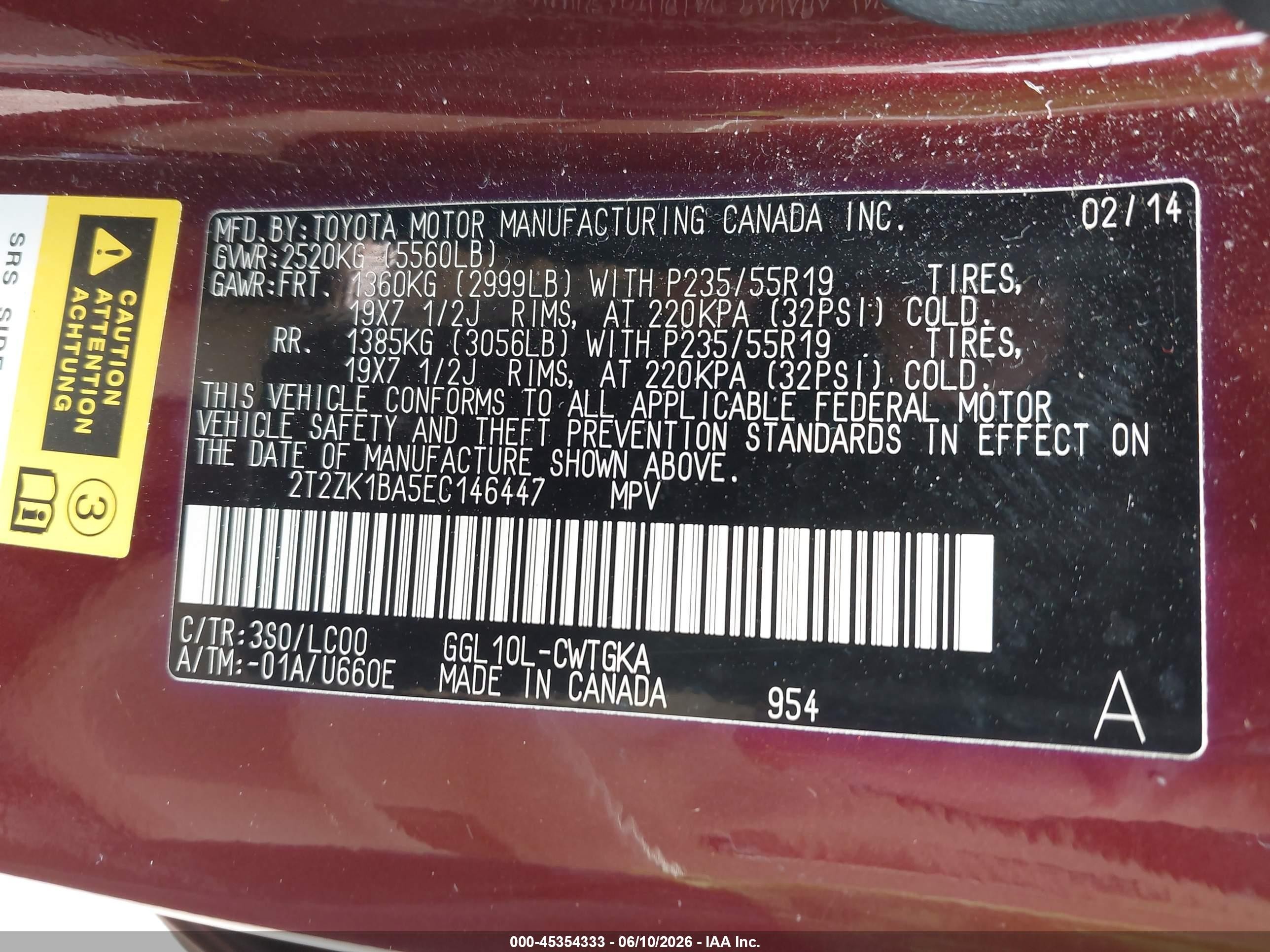 2014 Lexus Rx 350   Red vin: 2T2ZK1BA5EC146447