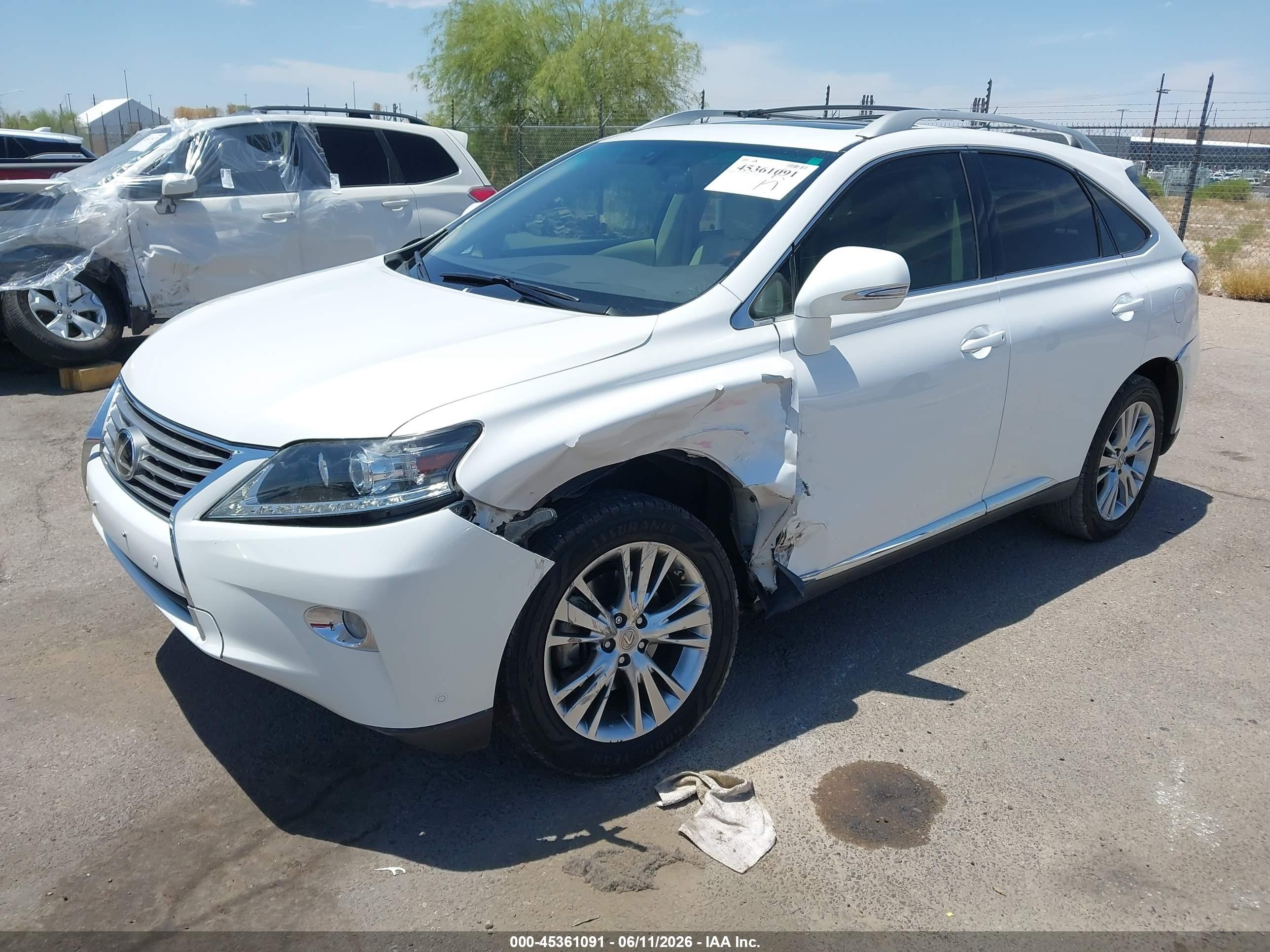 2014 Lexus Rx 350   White vin: 2T2ZK1BA5EC148926
