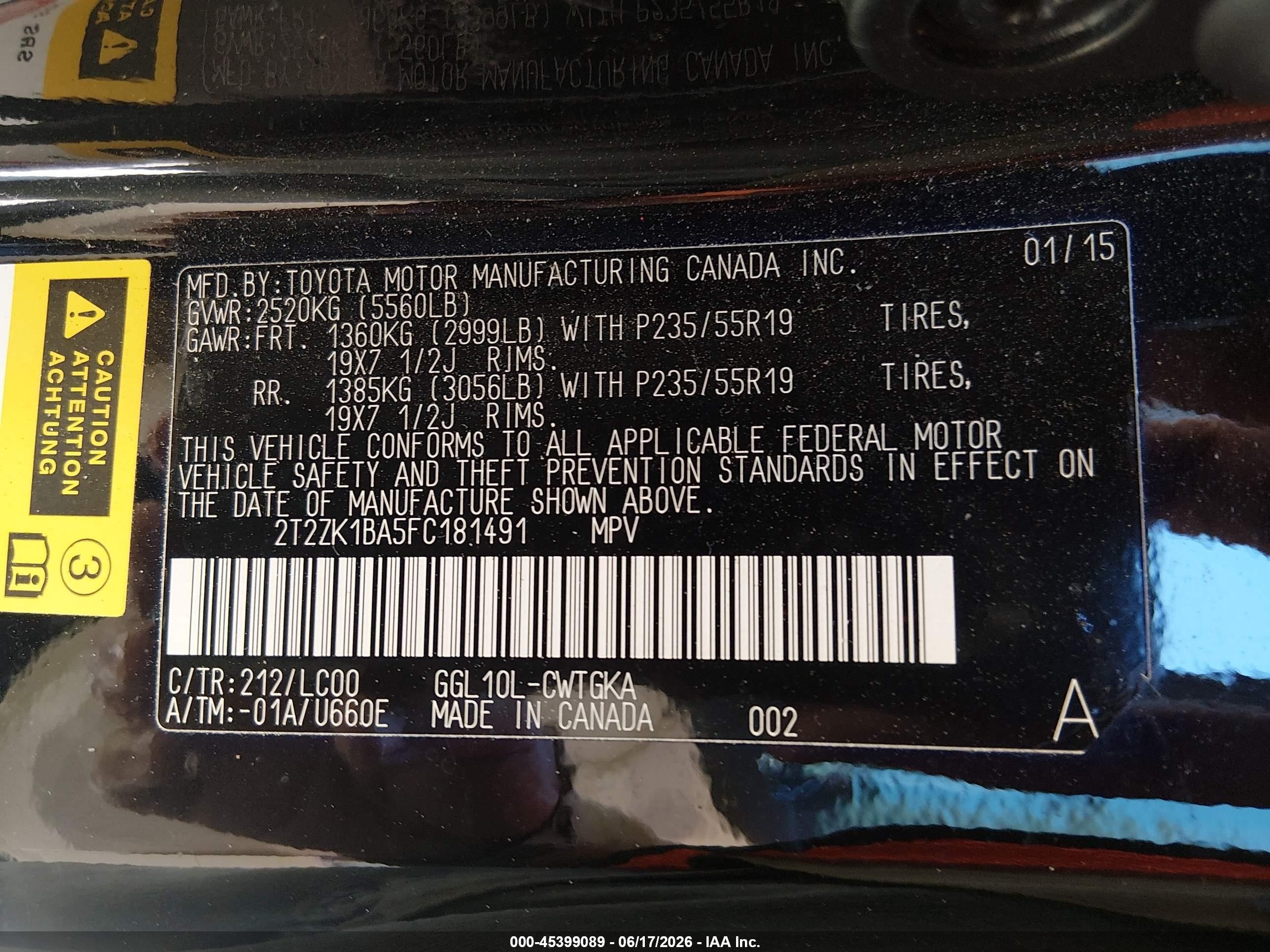 2015 Lexus Rx 350   Black vin: 2T2ZK1BA5FC181491