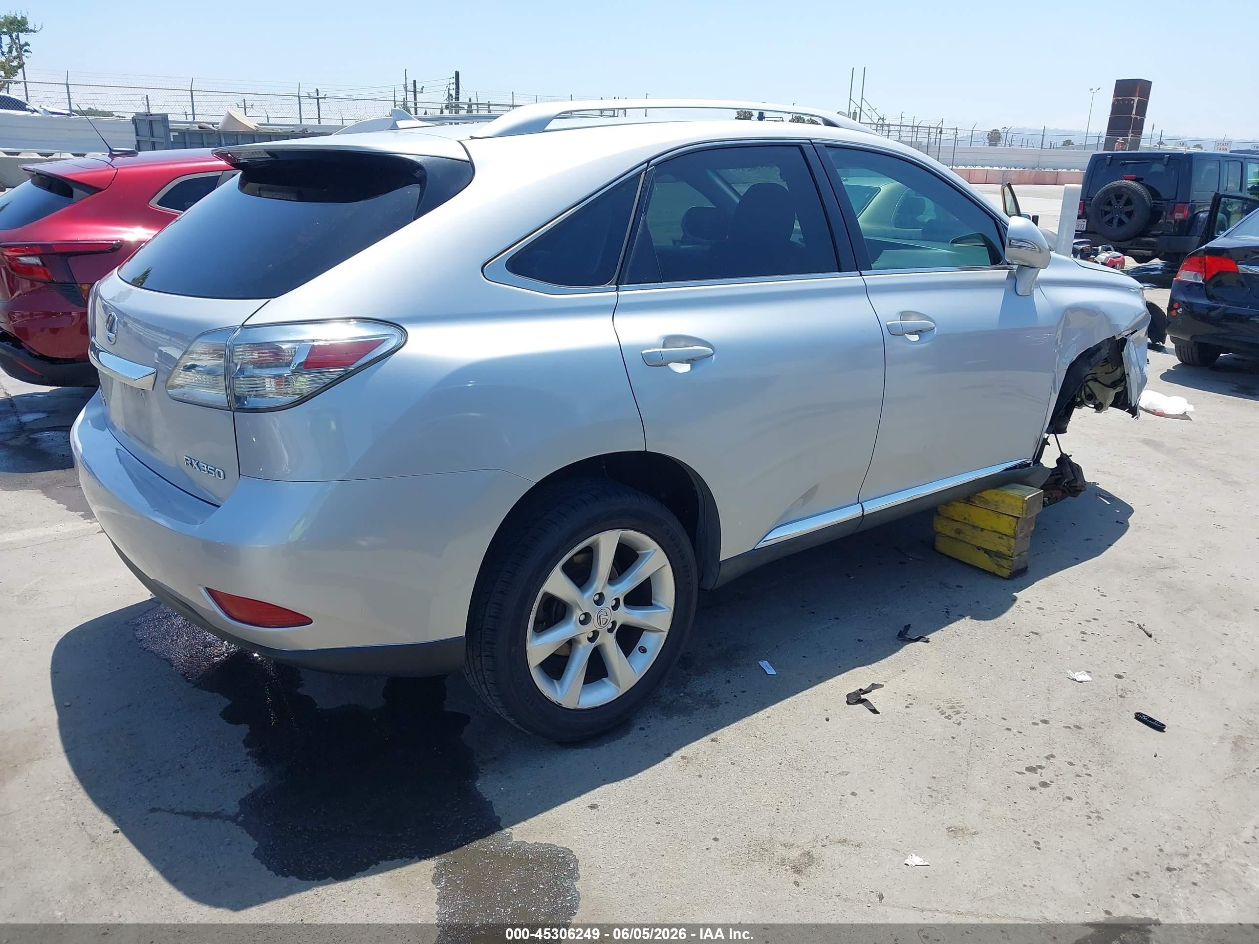 2010 Lexus Rx 350   Silver vin: 2T2ZK1BA6AC009480