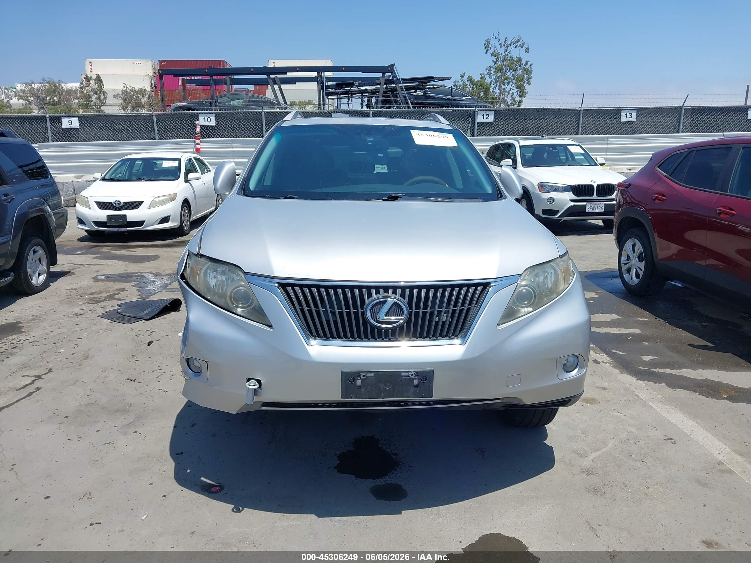 2010 Lexus Rx 350   Silver vin: 2T2ZK1BA6AC009480