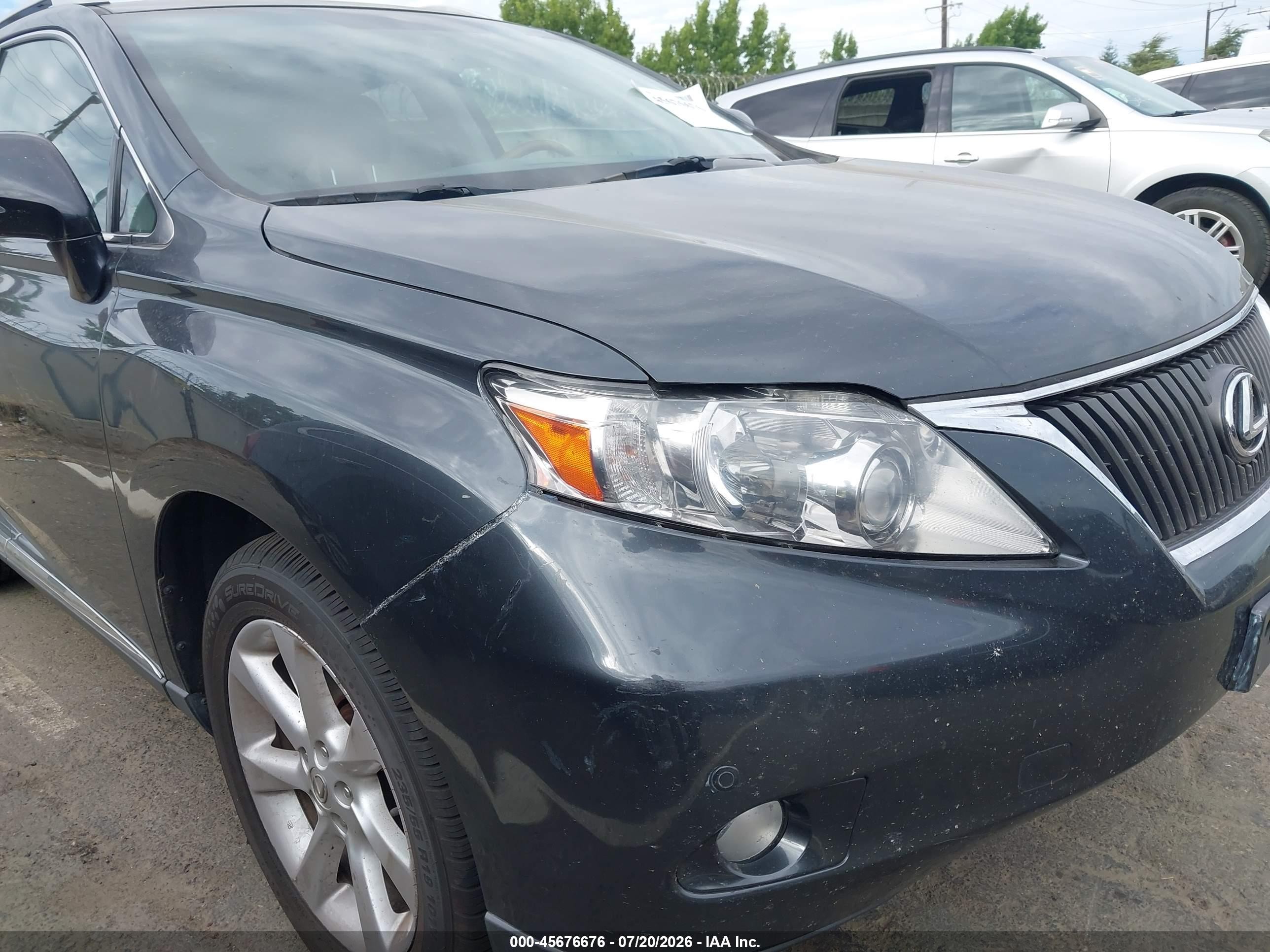 2010 Lexus Rx 350   Gray vin: 2T2ZK1BA6AC022617