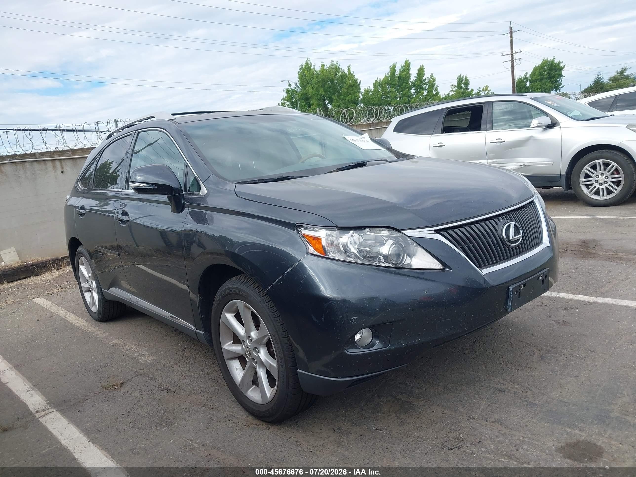 2010 Lexus Rx 350   Gray vin: 2T2ZK1BA6AC022617