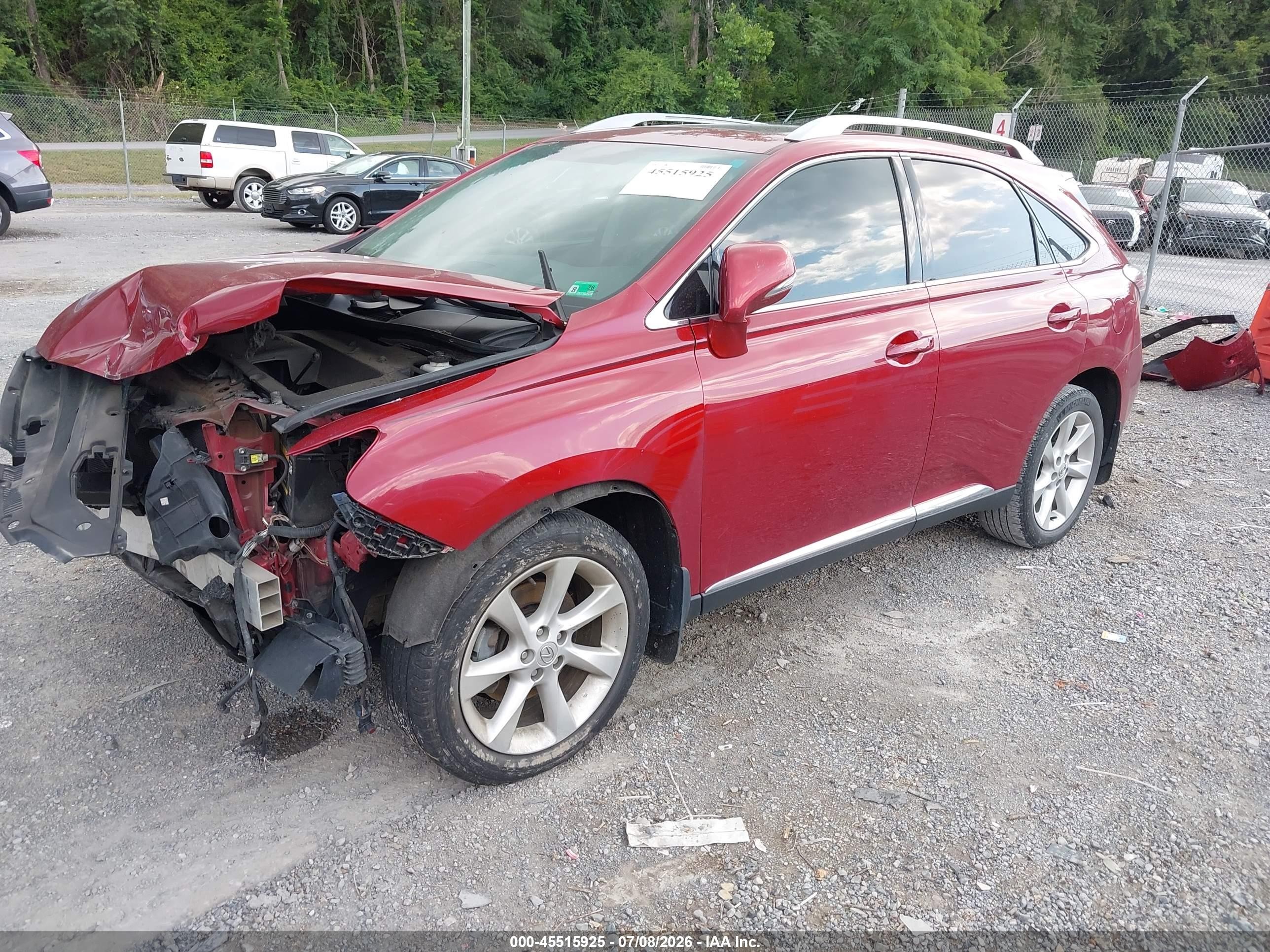 2010 Lexus Rx 350   Красный vin: 2T2ZK1BA6AC024397