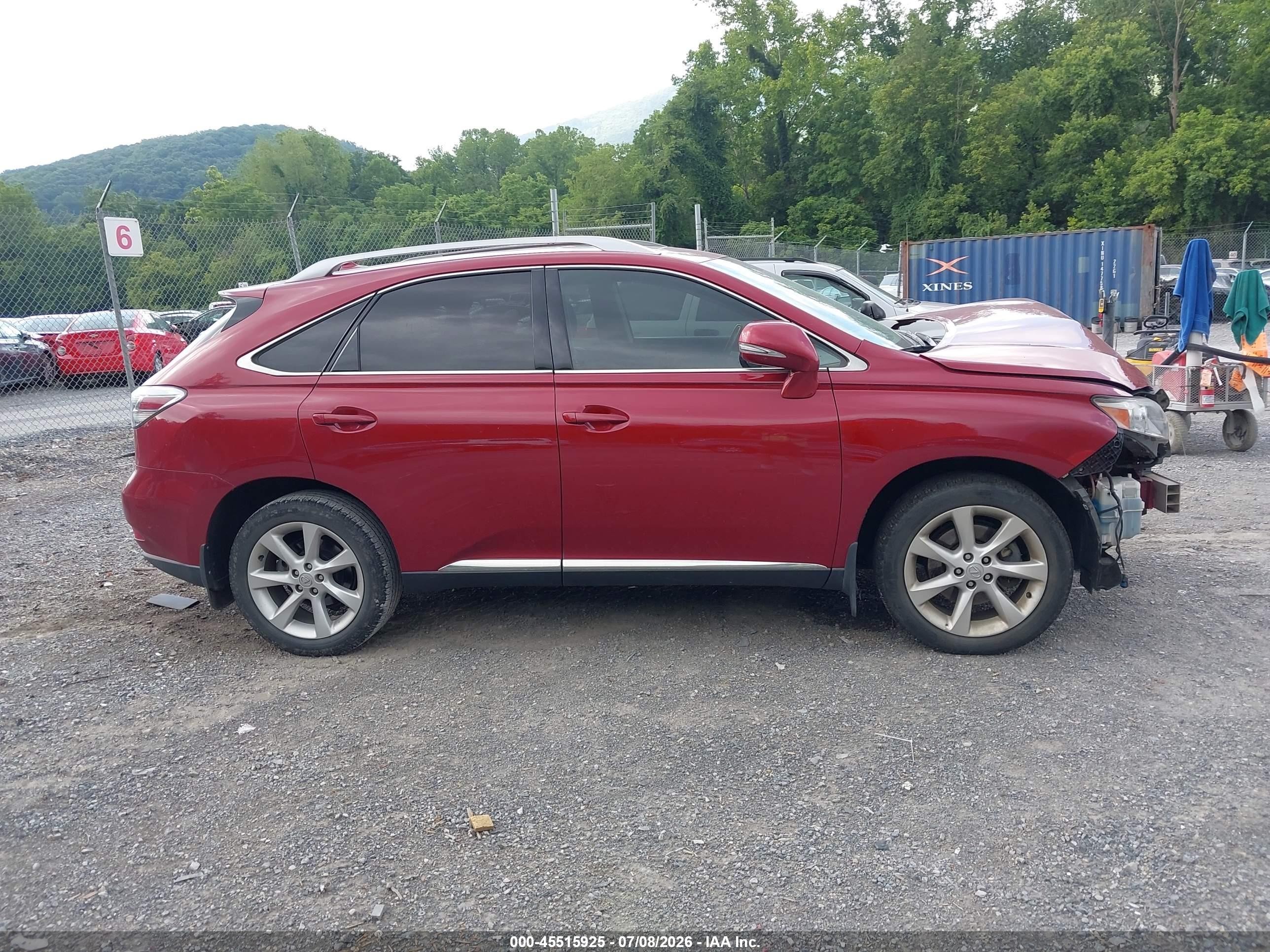 2010 Lexus Rx 350   Красный vin: 2T2ZK1BA6AC024397