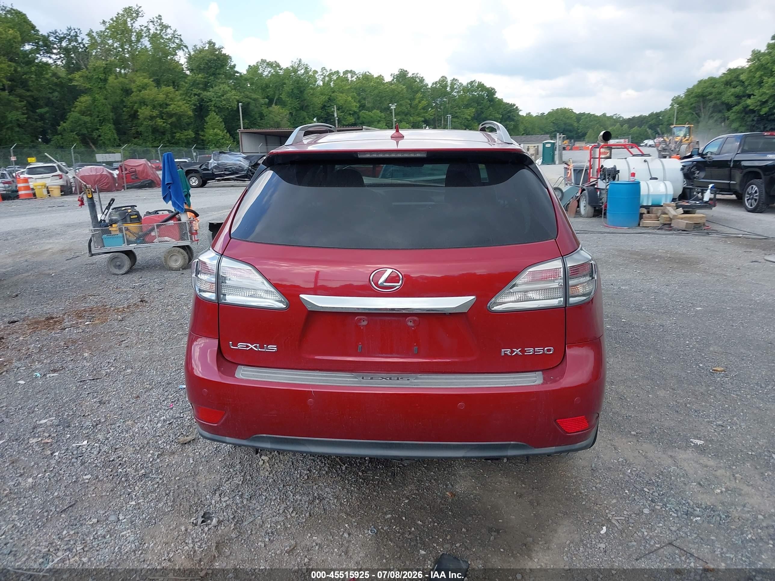 2010 Lexus Rx 350   Красный vin: 2T2ZK1BA6AC024397