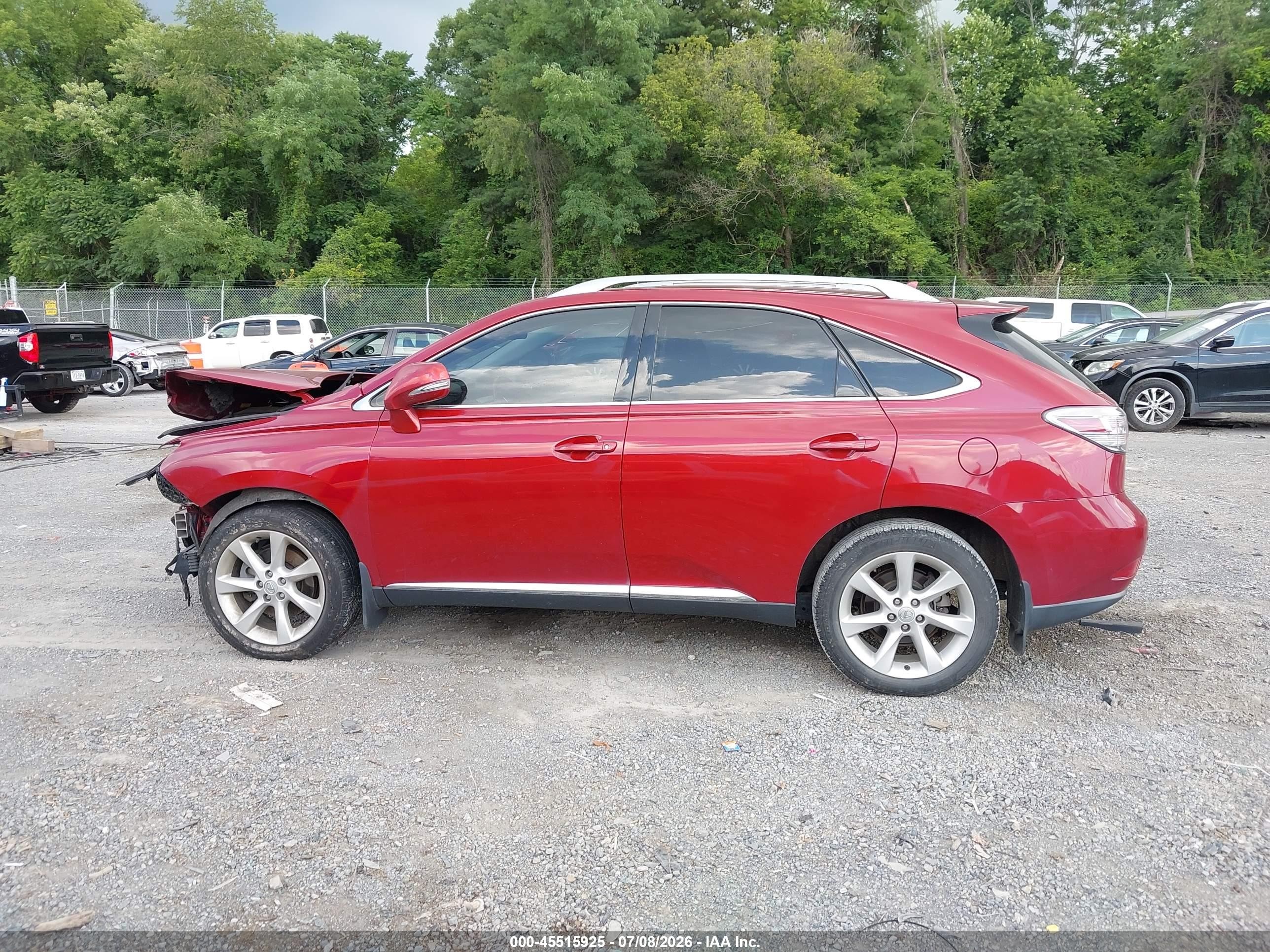 2010 Lexus Rx 350   Красный vin: 2T2ZK1BA6AC024397