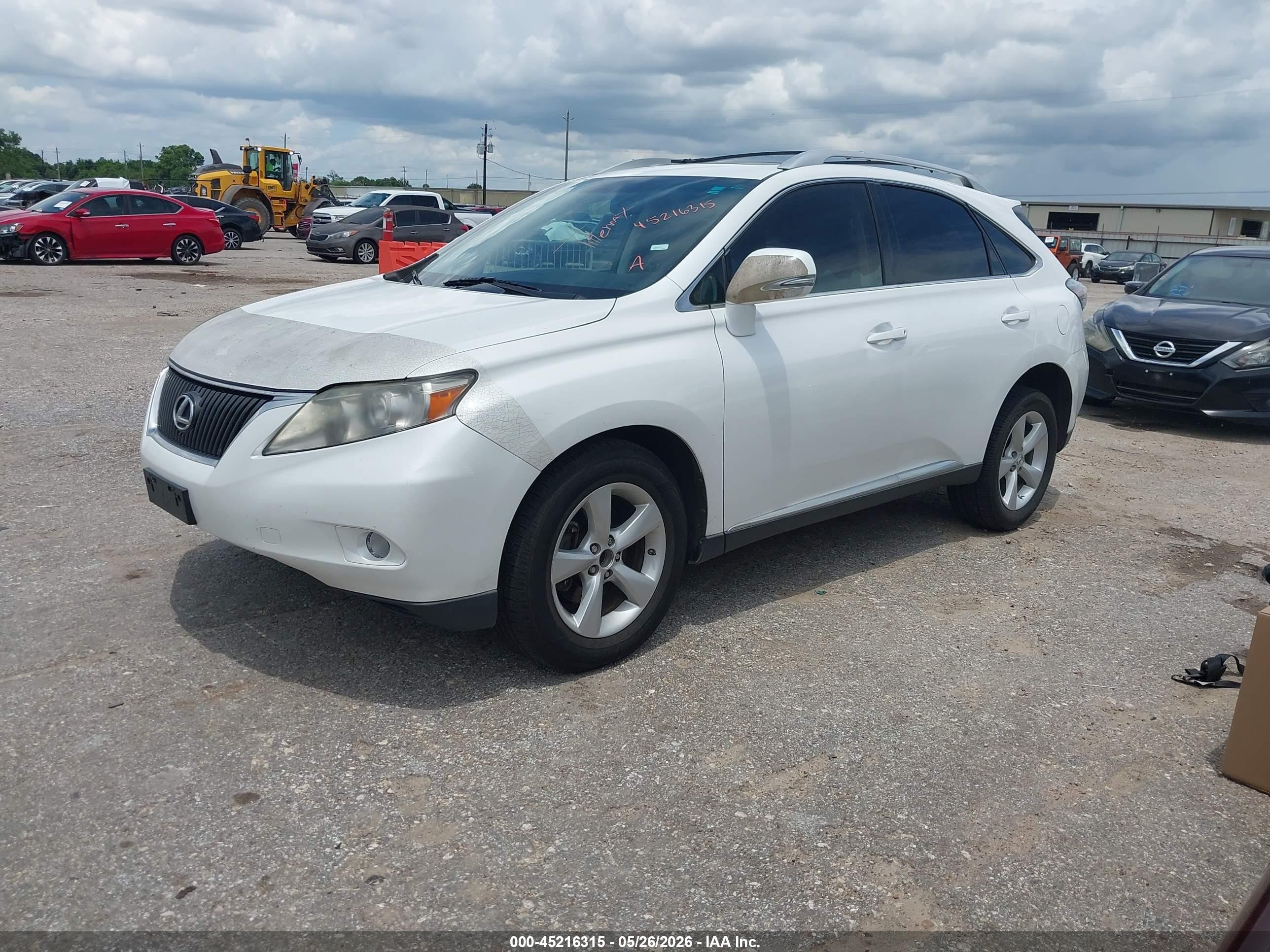 2011 Lexus Rx 350   White vin: 2T2ZK1BA6BC047535