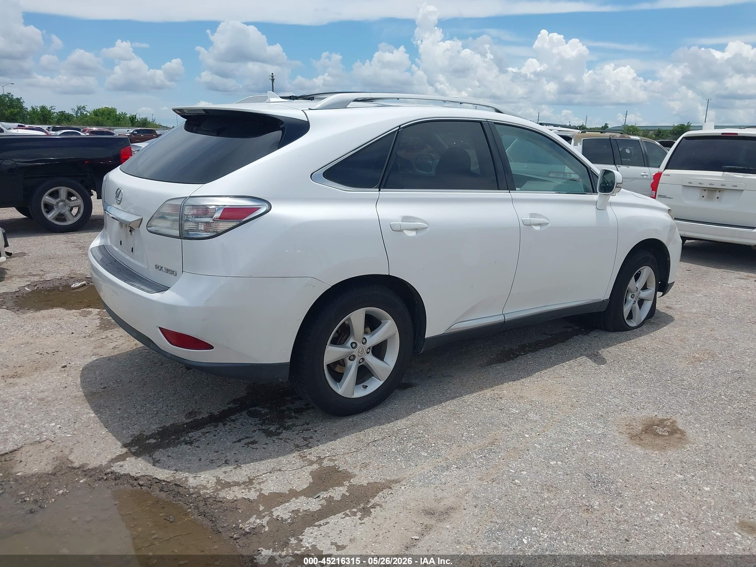 2011 Lexus Rx 350   White vin: 2T2ZK1BA6BC047535