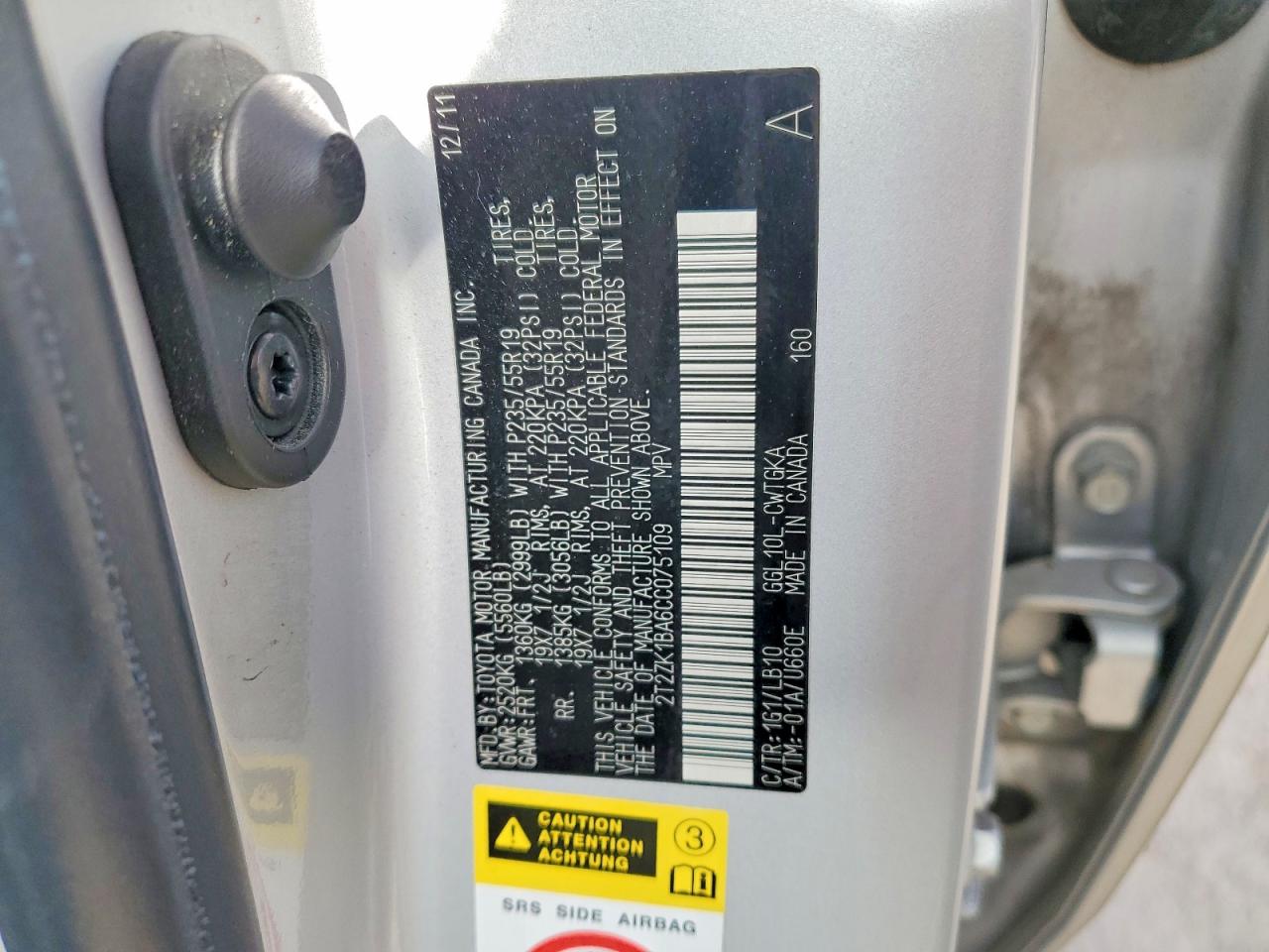 2012 Lexus Rx 350 Silver vin: 2T2ZK1BA6CC075109