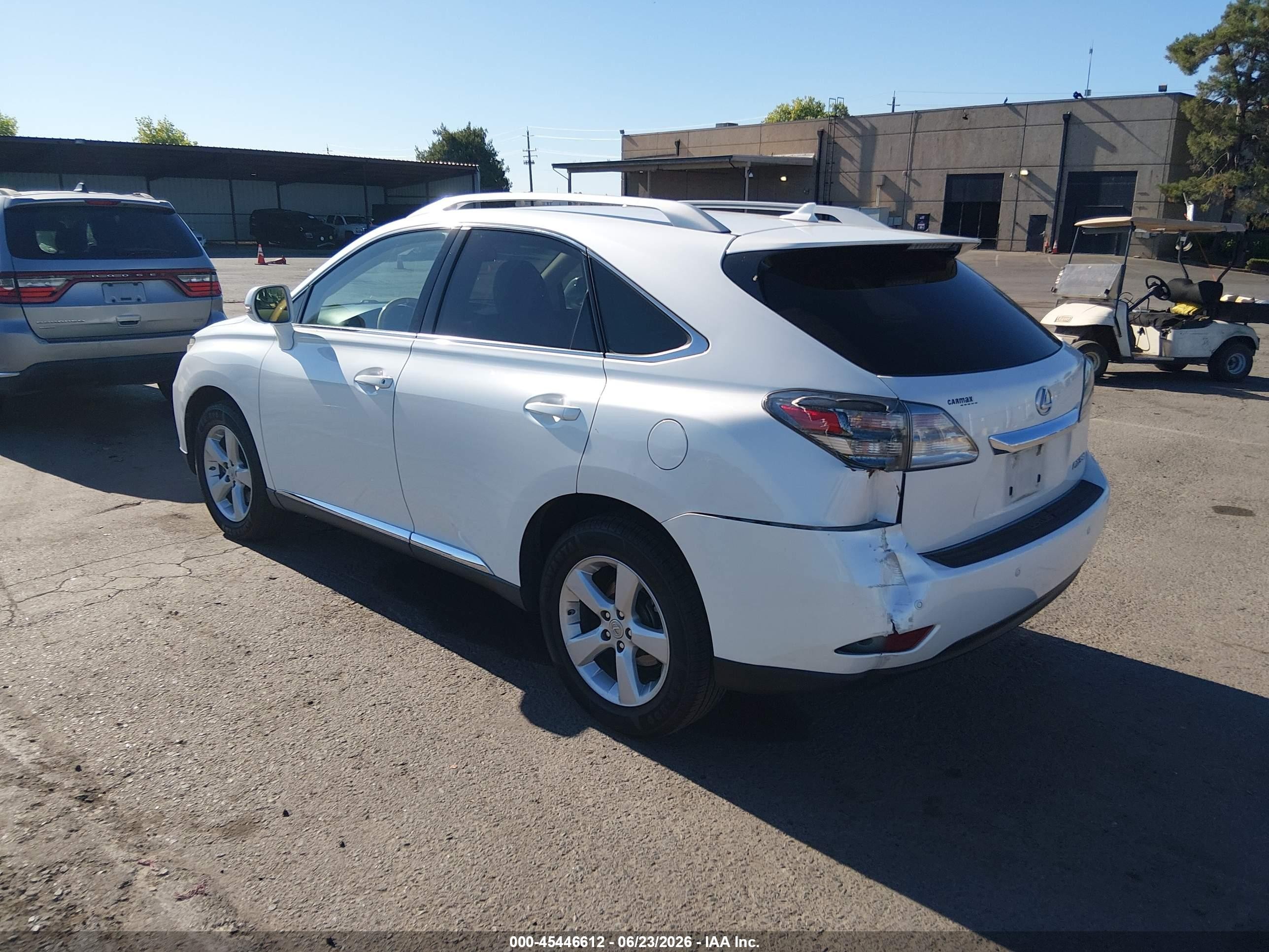 2012 Lexus Rx 350   White vin: 2T2ZK1BA6CC075434