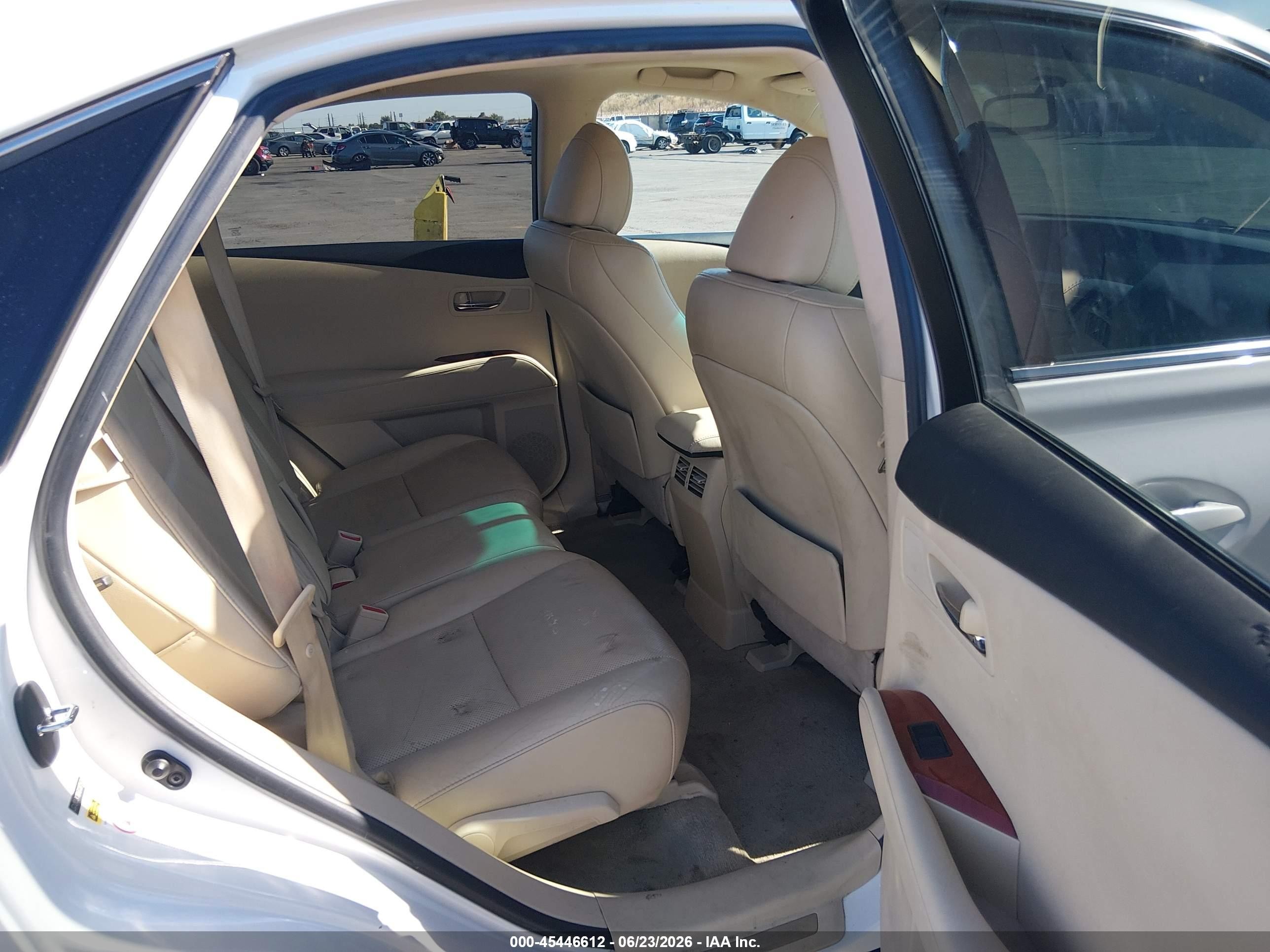 2012 Lexus Rx 350   White vin: 2T2ZK1BA6CC075434