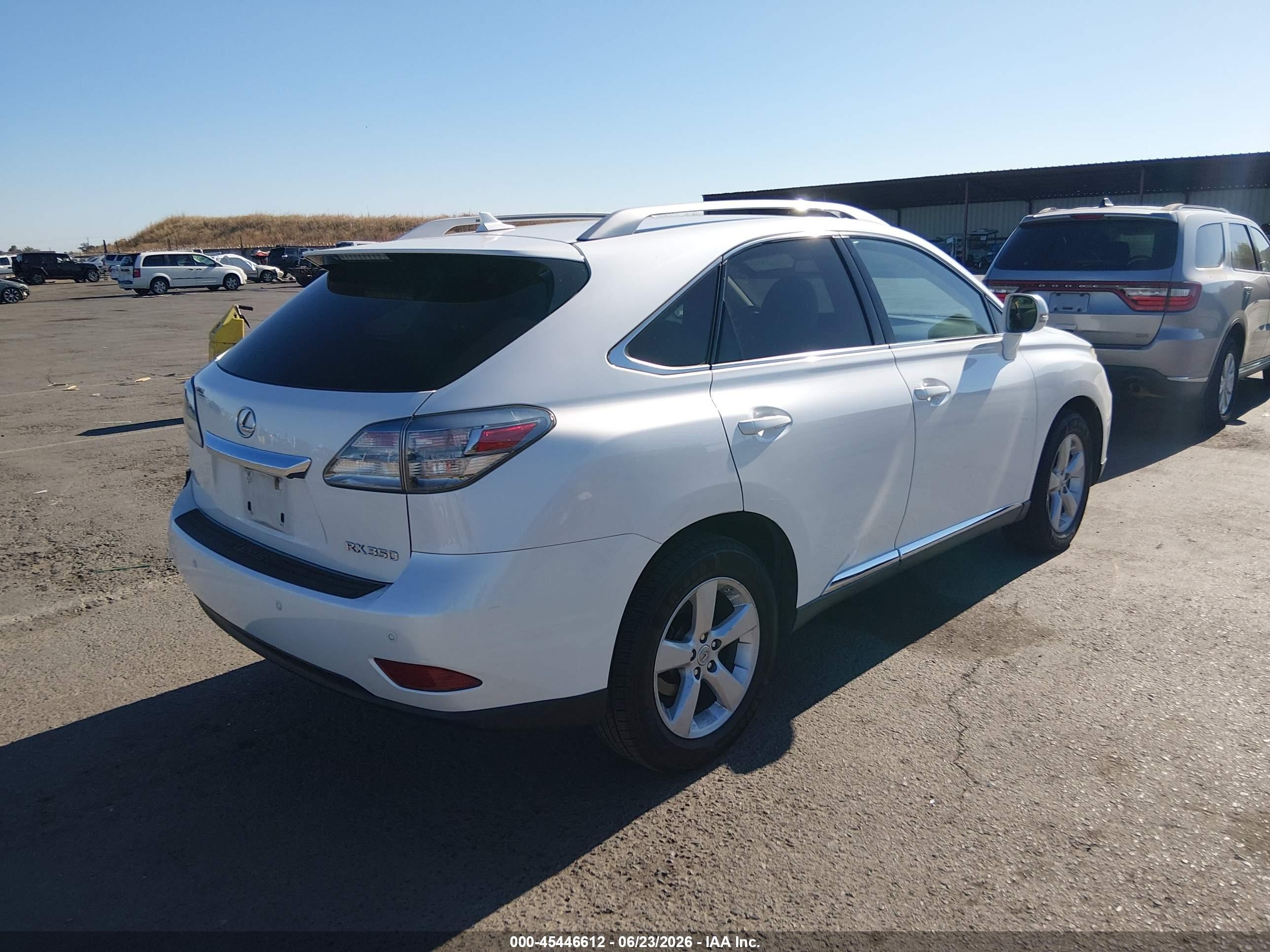 2012 Lexus Rx 350   White vin: 2T2ZK1BA6CC075434