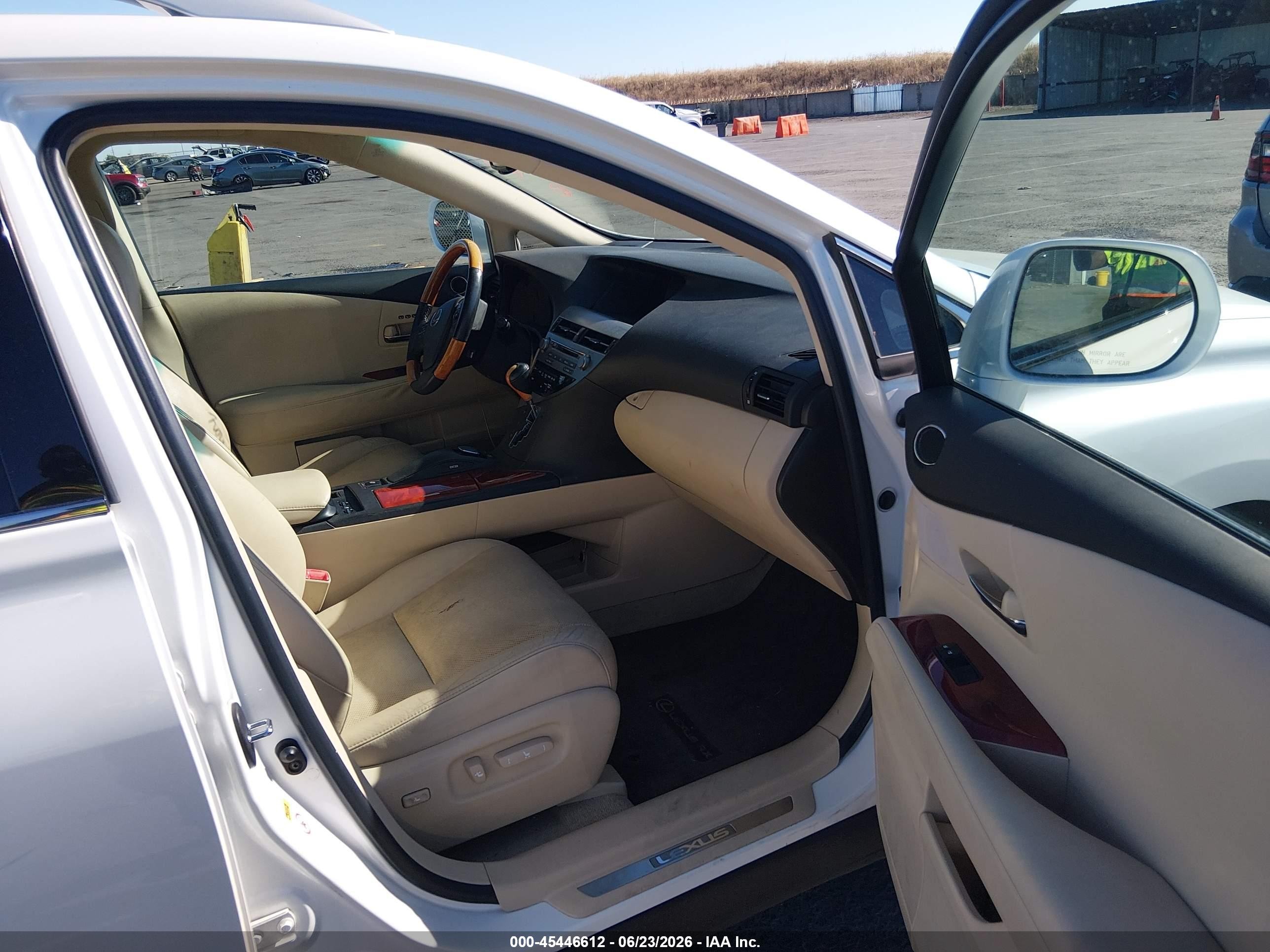 2012 Lexus Rx 350   White vin: 2T2ZK1BA6CC075434