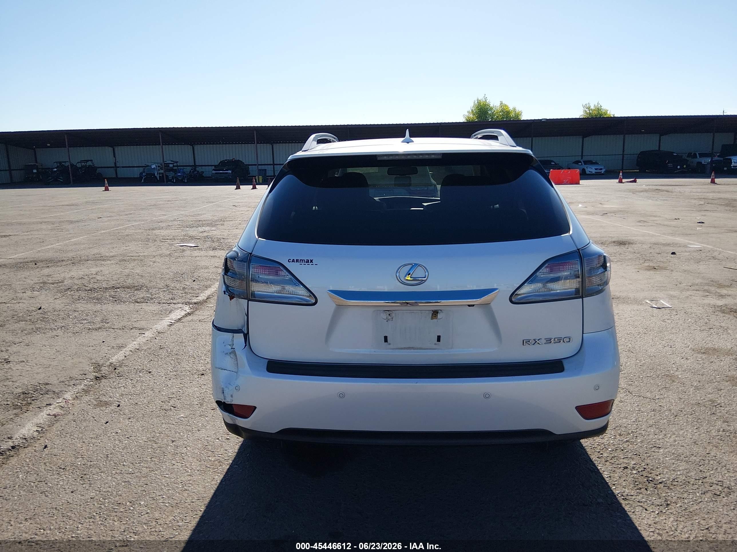 2012 Lexus Rx 350   White vin: 2T2ZK1BA6CC075434