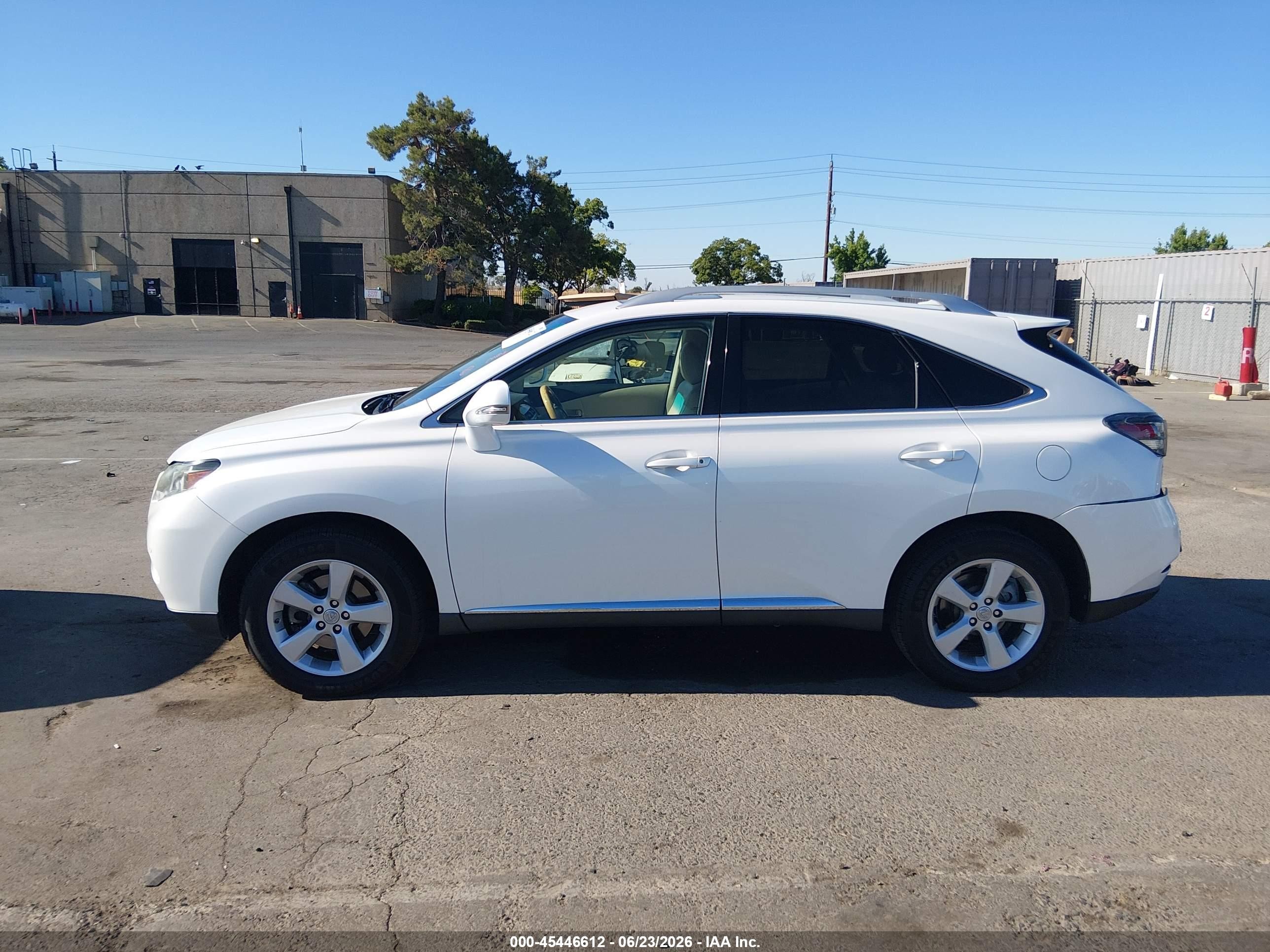 2012 Lexus Rx 350   White vin: 2T2ZK1BA6CC075434
