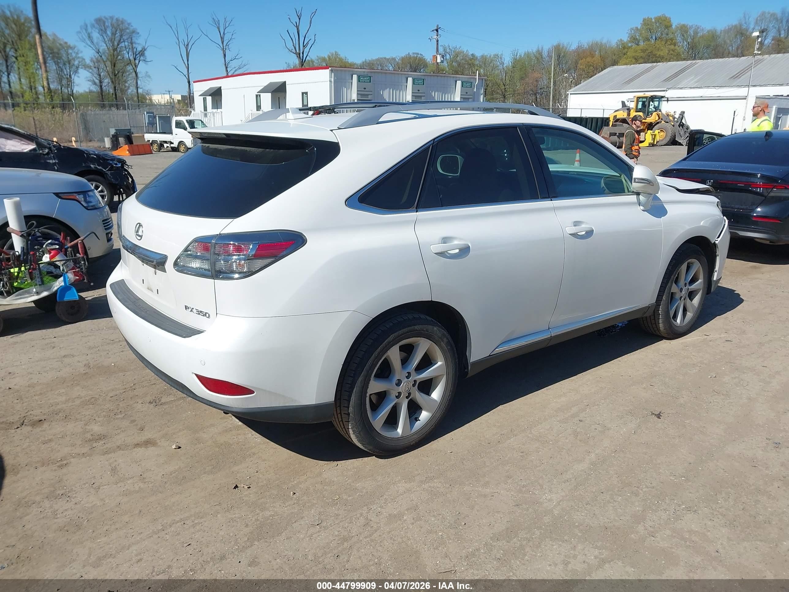 2012 Lexus Rx 350   White vin: 2T2ZK1BA6CC079418