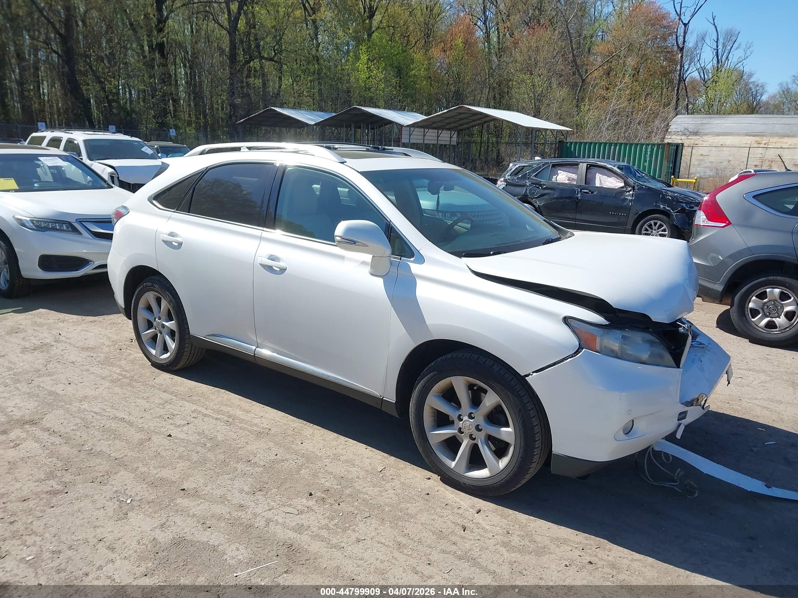 2012 Lexus Rx 350   White vin: 2T2ZK1BA6CC079418
