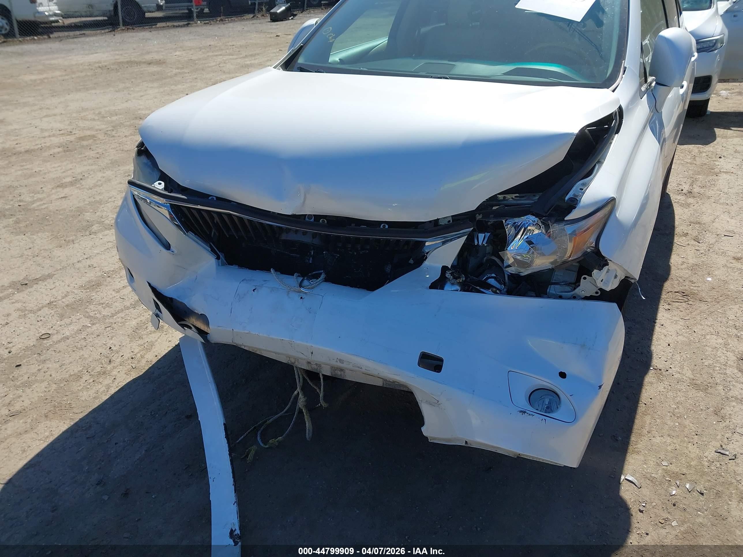 2012 Lexus Rx 350   White vin: 2T2ZK1BA6CC079418