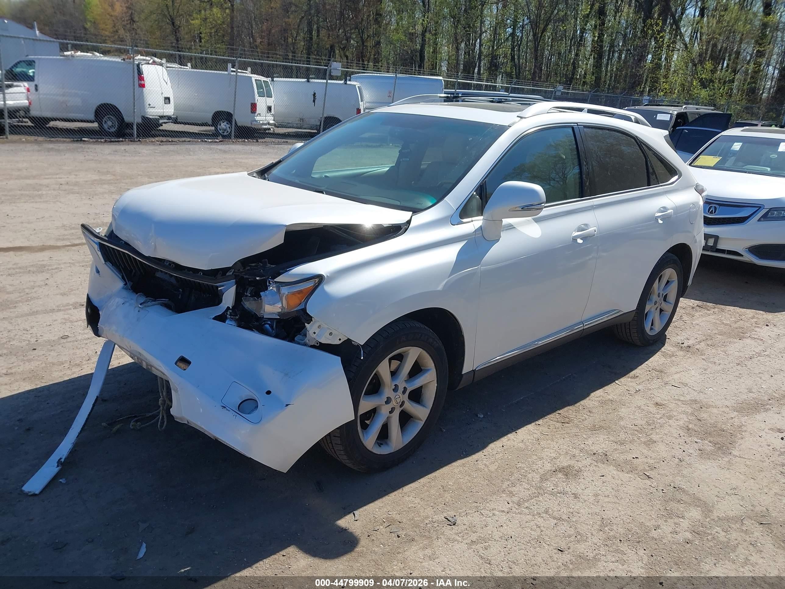 2012 Lexus Rx 350   White vin: 2T2ZK1BA6CC079418
