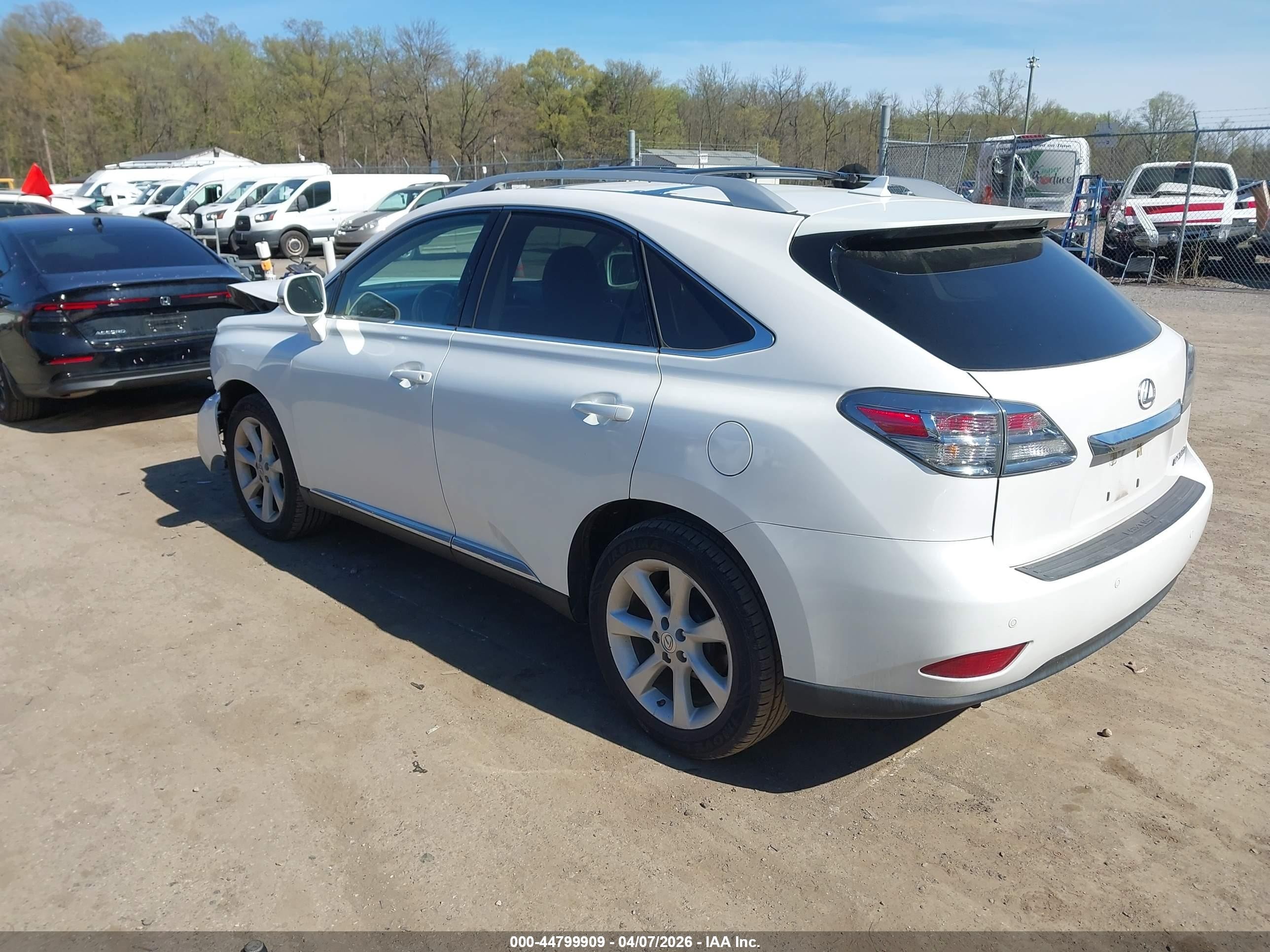 2012 Lexus Rx 350   White vin: 2T2ZK1BA6CC079418