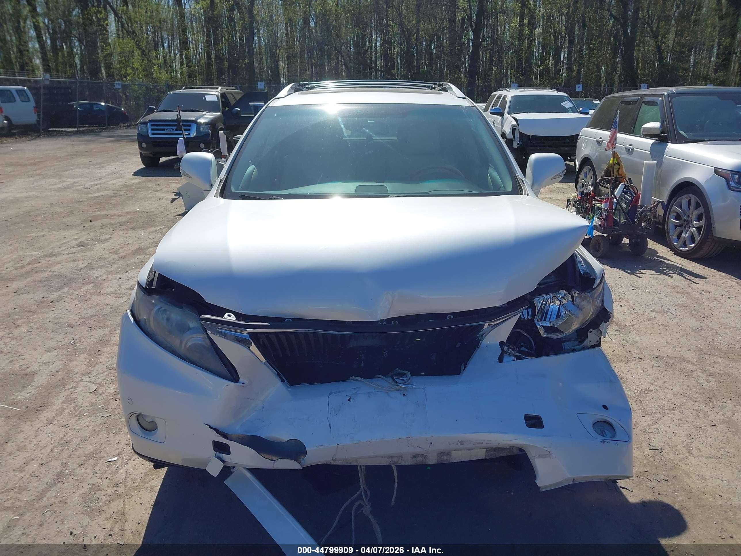 2012 Lexus Rx 350   White vin: 2T2ZK1BA6CC079418