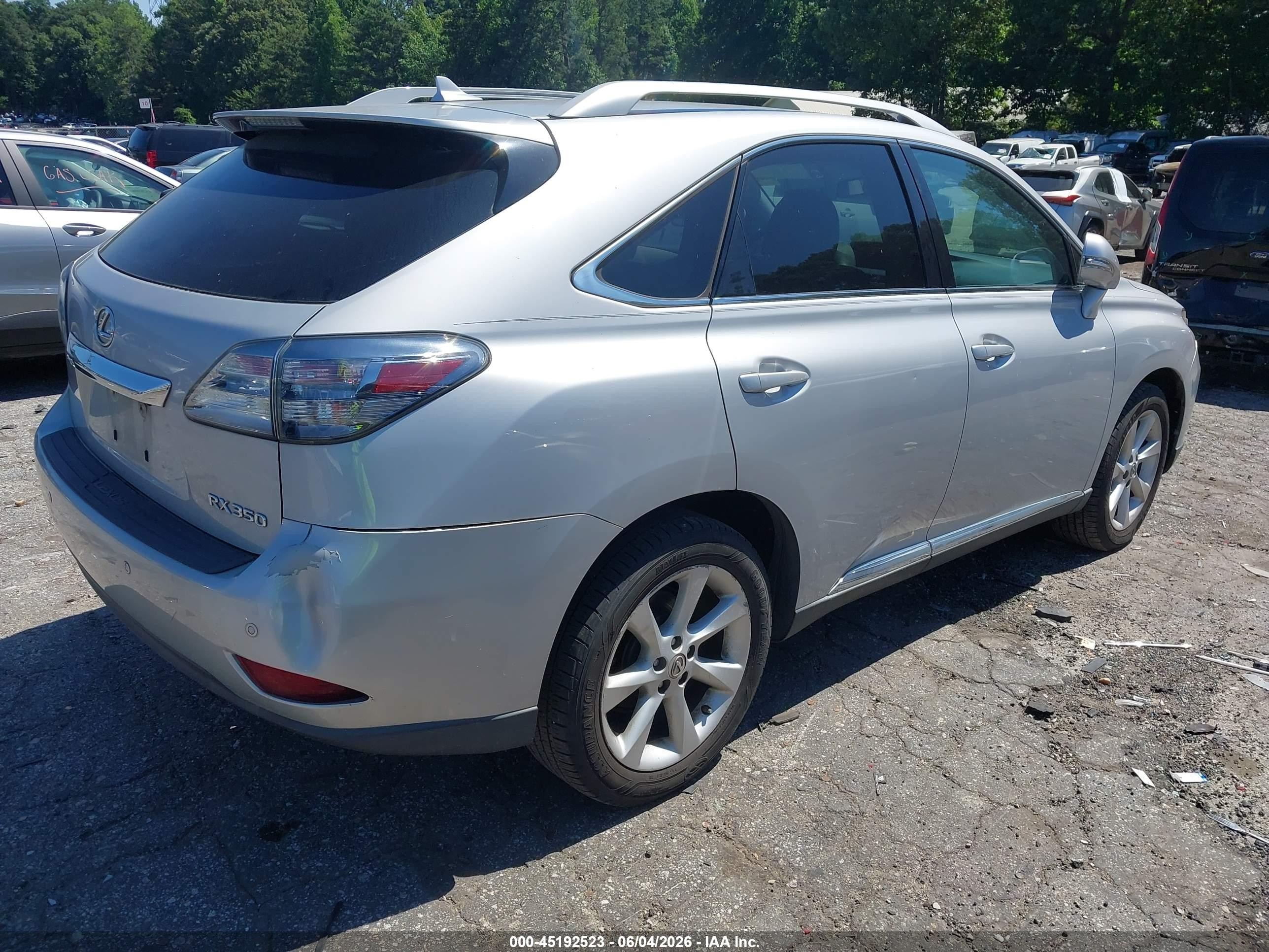2012 Lexus Rx 350   Silver vin: 2T2ZK1BA6CC083498
