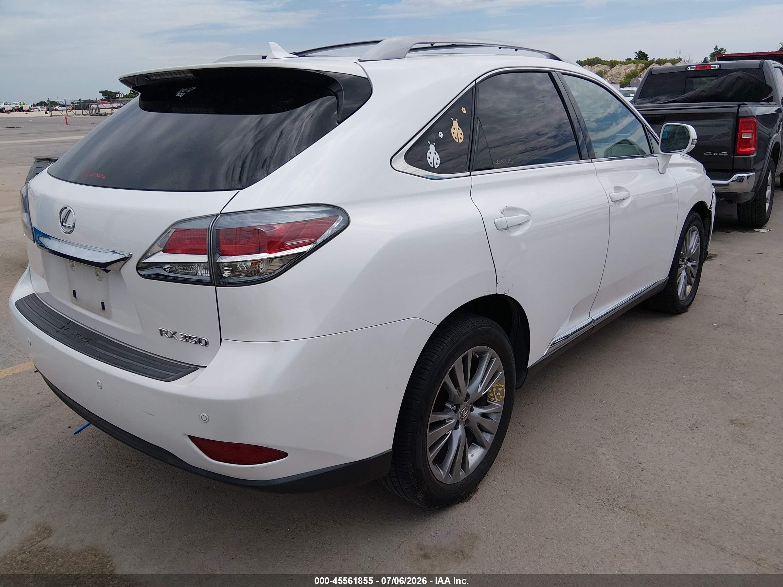 2013 Lexus Rx 350   White vin: 2T2ZK1BA6DC101323