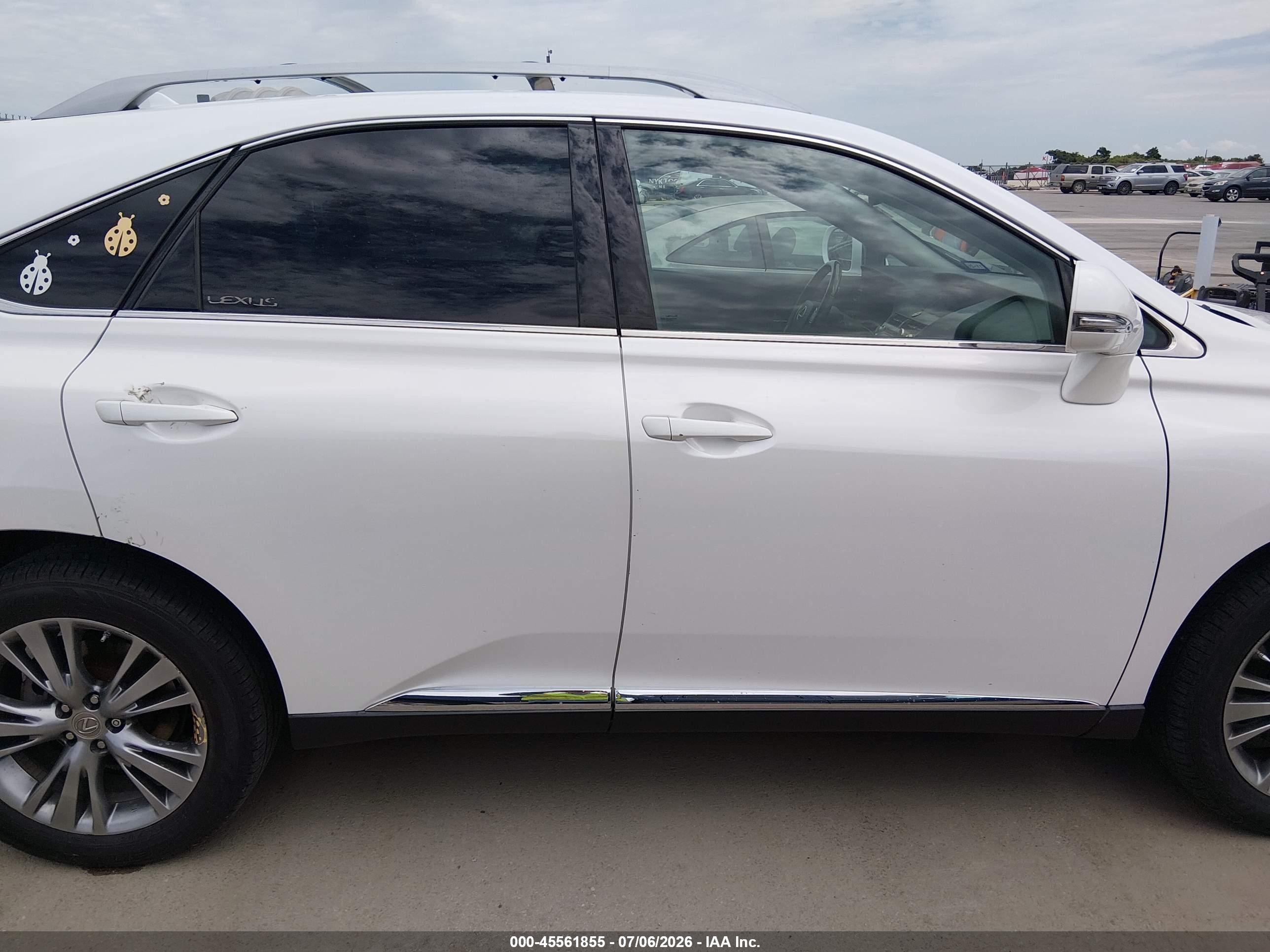2013 Lexus Rx 350   White vin: 2T2ZK1BA6DC101323