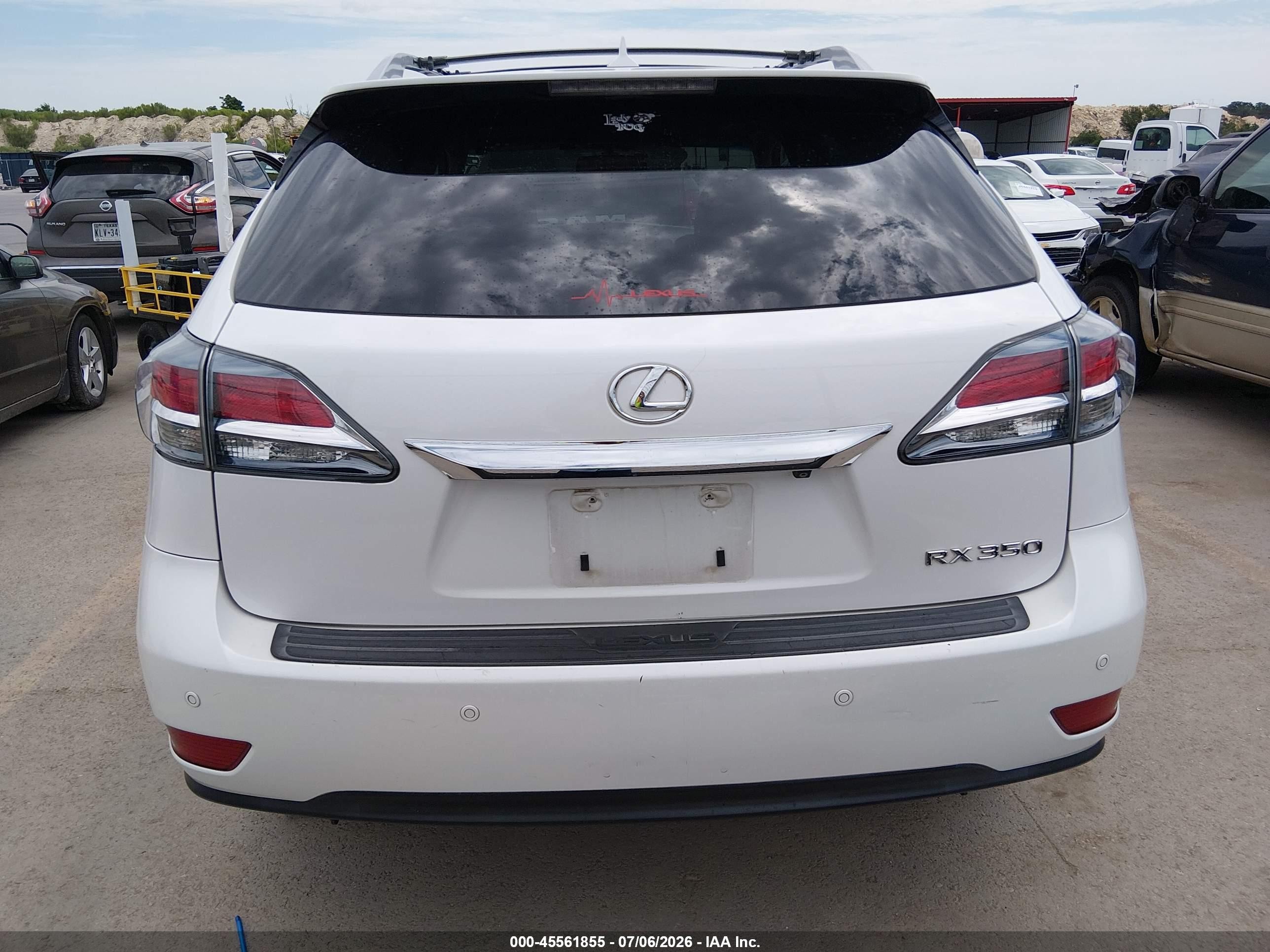 2013 Lexus Rx 350   White vin: 2T2ZK1BA6DC101323