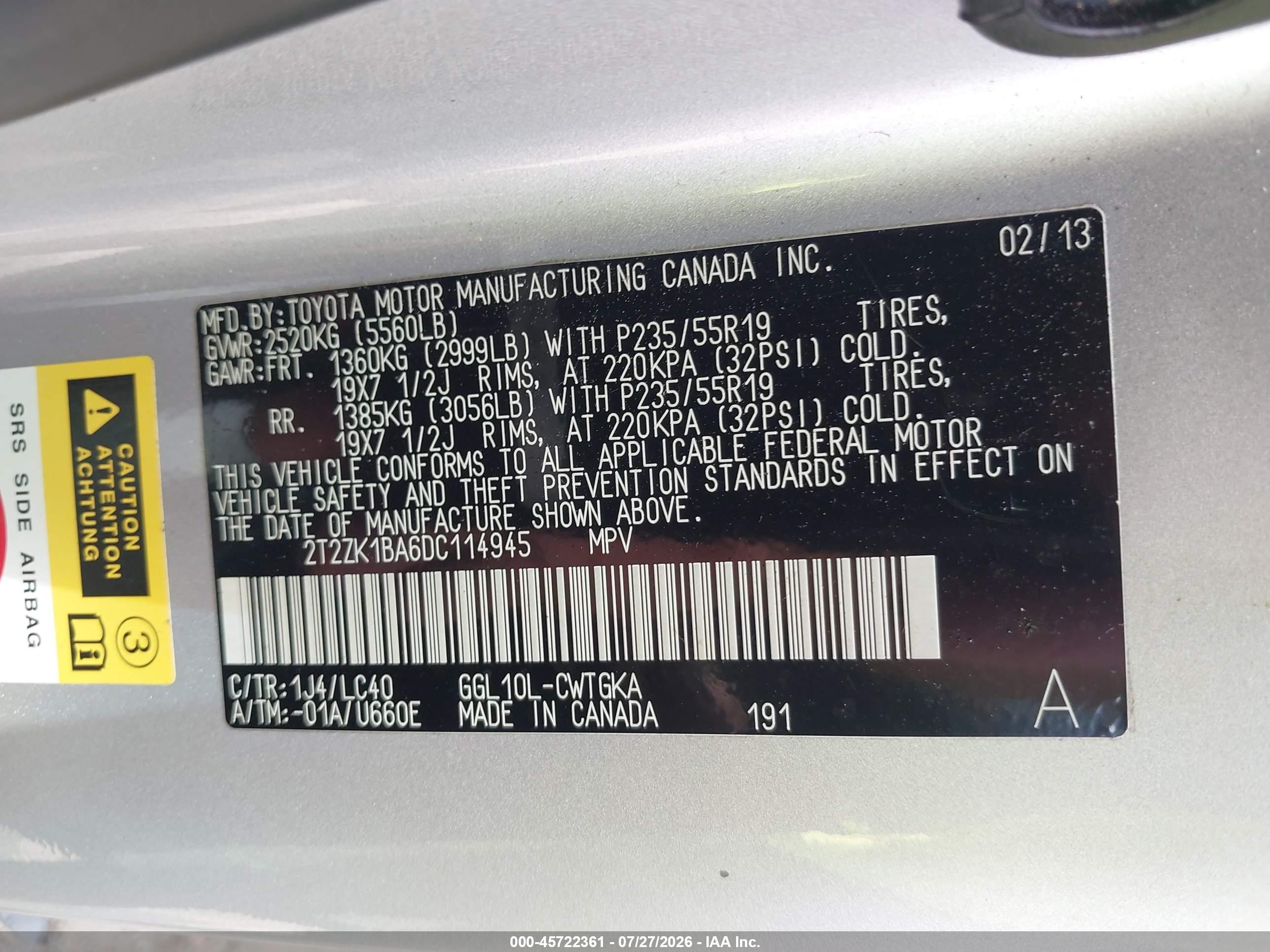 2013 Lexus Rx 350   Silver vin: 2T2ZK1BA6DC114945