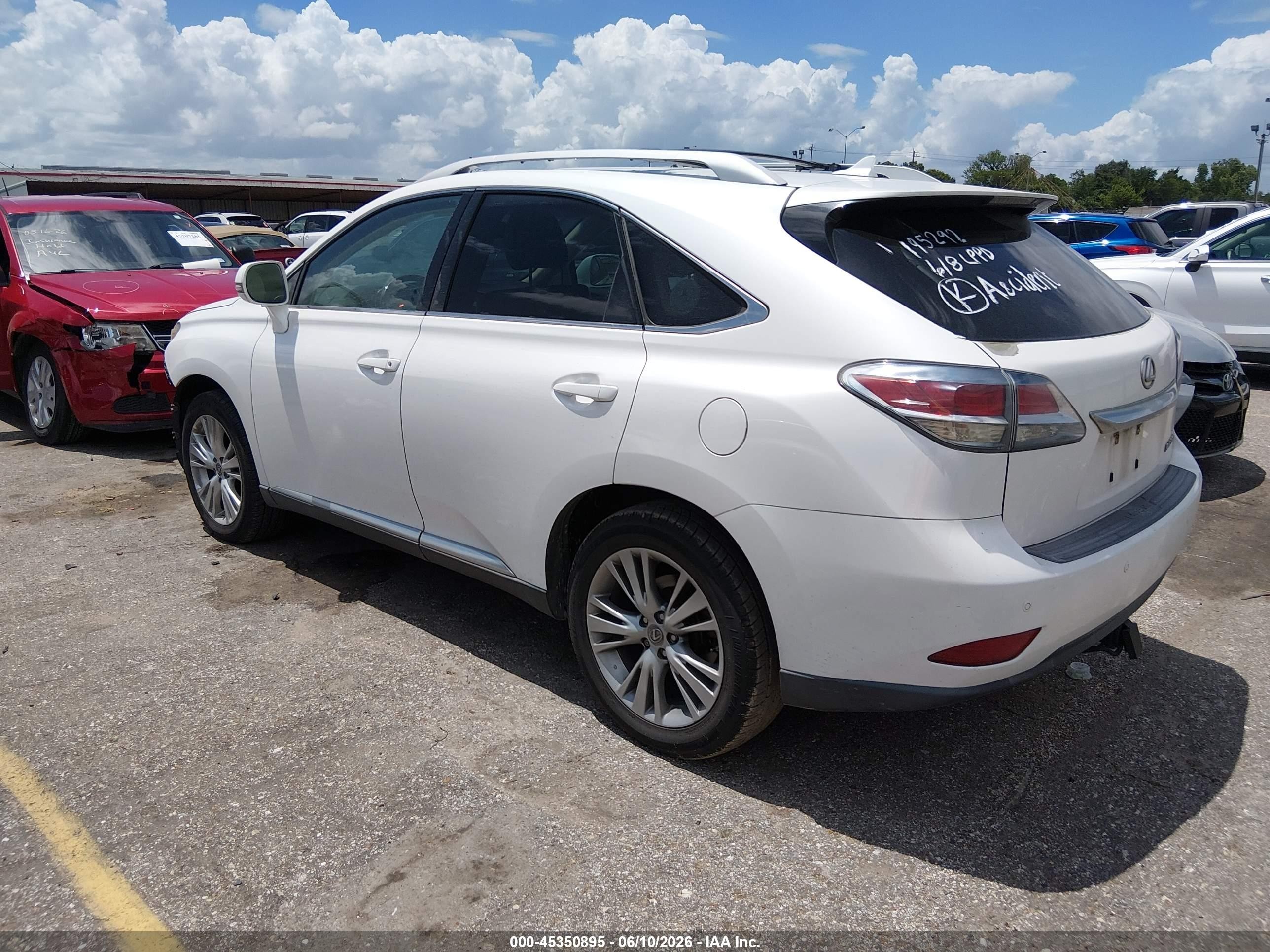 2013 Lexus Rx 350   White vin: 2T2ZK1BA6DC127274