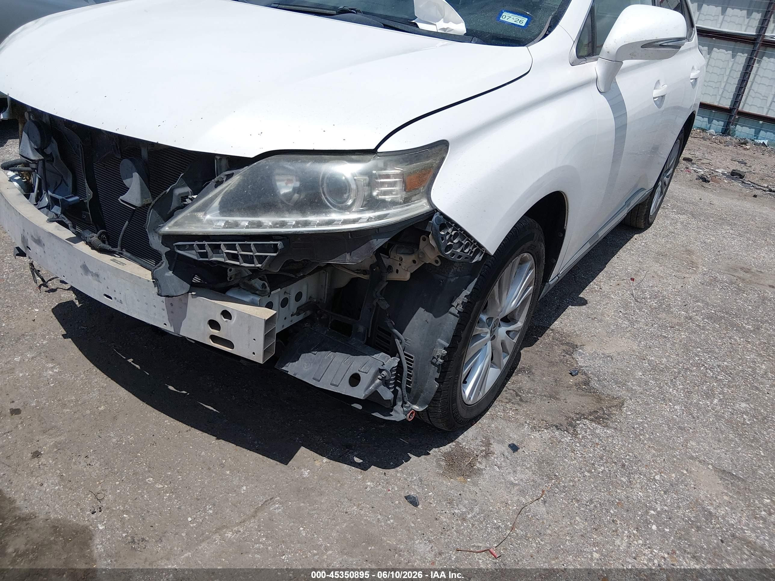 2013 Lexus Rx 350   White vin: 2T2ZK1BA6DC127274