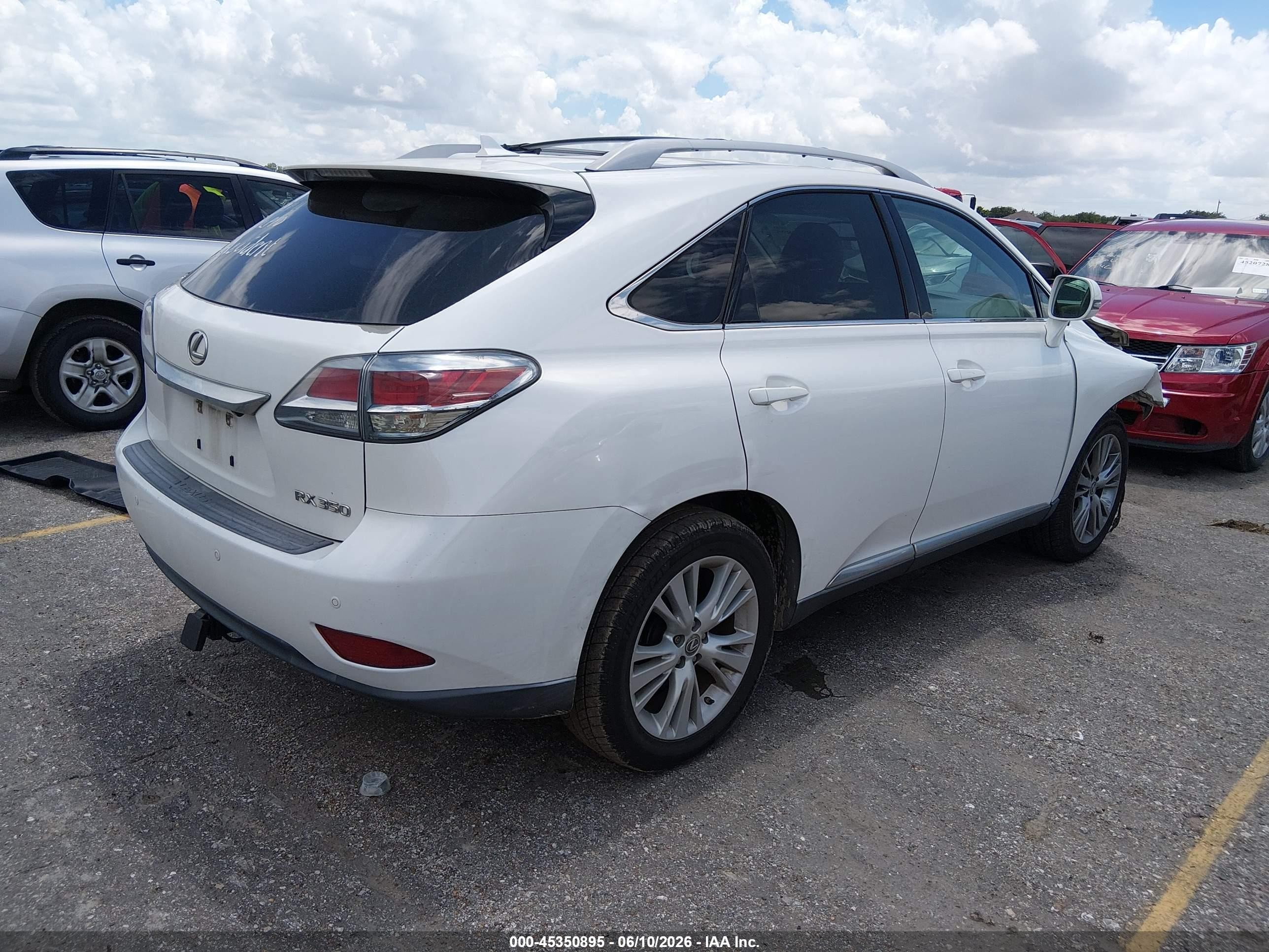 2013 Lexus Rx 350   White vin: 2T2ZK1BA6DC127274