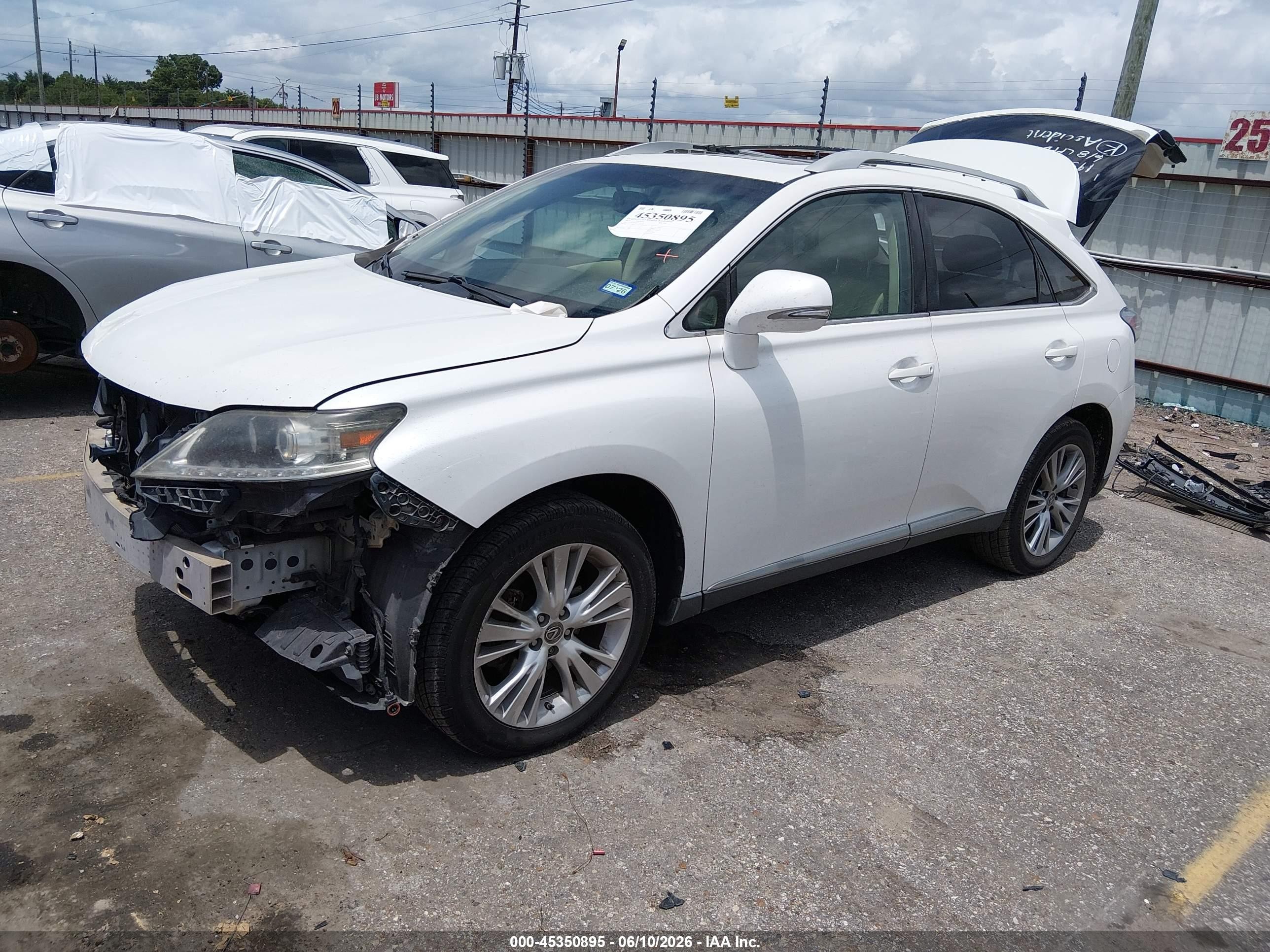 2013 Lexus Rx 350   White vin: 2T2ZK1BA6DC127274