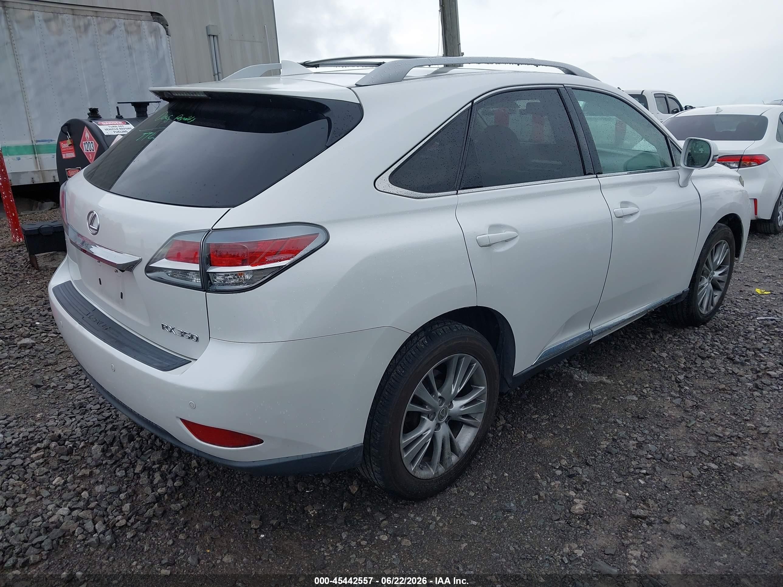 2014 Lexus Rx 350   White vin: 2T2ZK1BA6EC138048