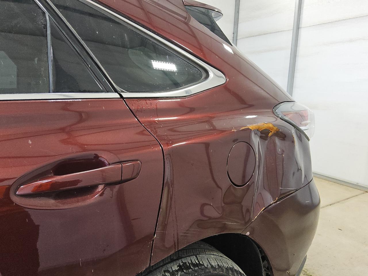 2014 Lexus Rx 350 Burgundy vin: 2T2ZK1BA6EC139376 Damage: Left Qtr Panel, Severe Damage, Replacement Required