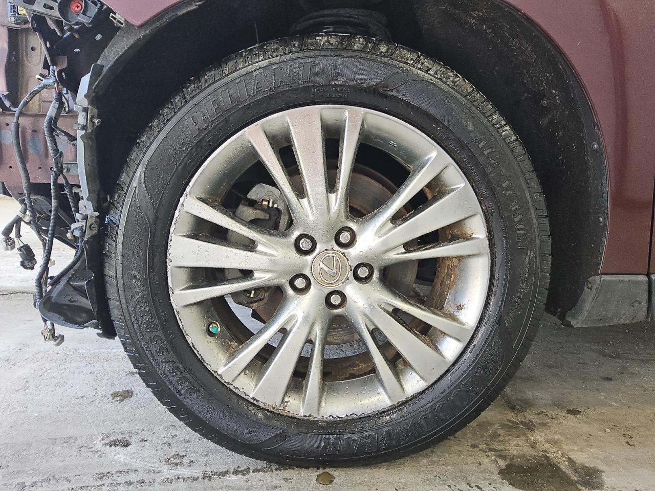 2014 Lexus Rx 350 Burgundy vin: 2T2ZK1BA6EC139376 Damage: Left Front Wheel, Curb Rash, > 12 Inches